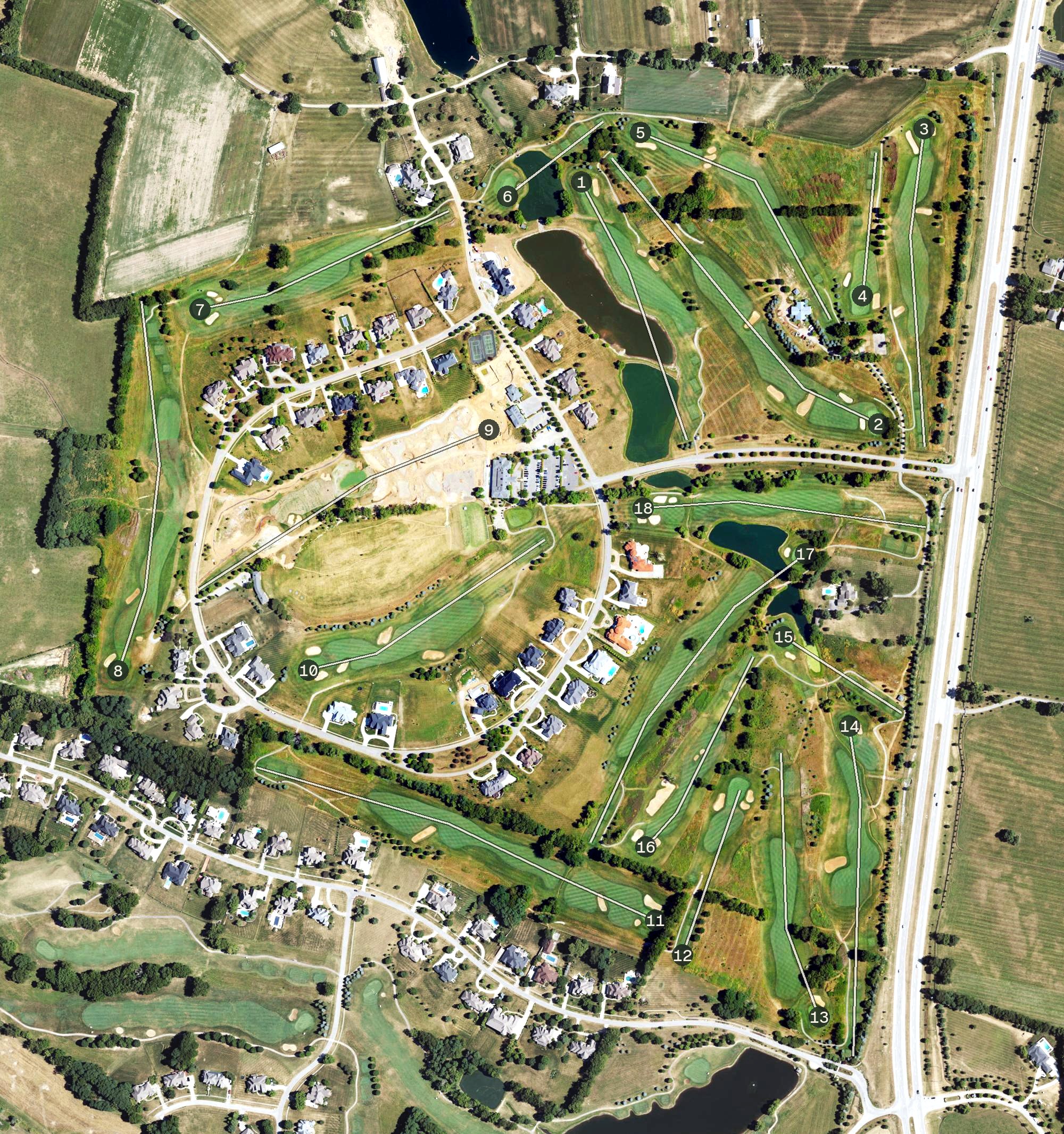 Aerial view of Keene Run Golf Course, KY
