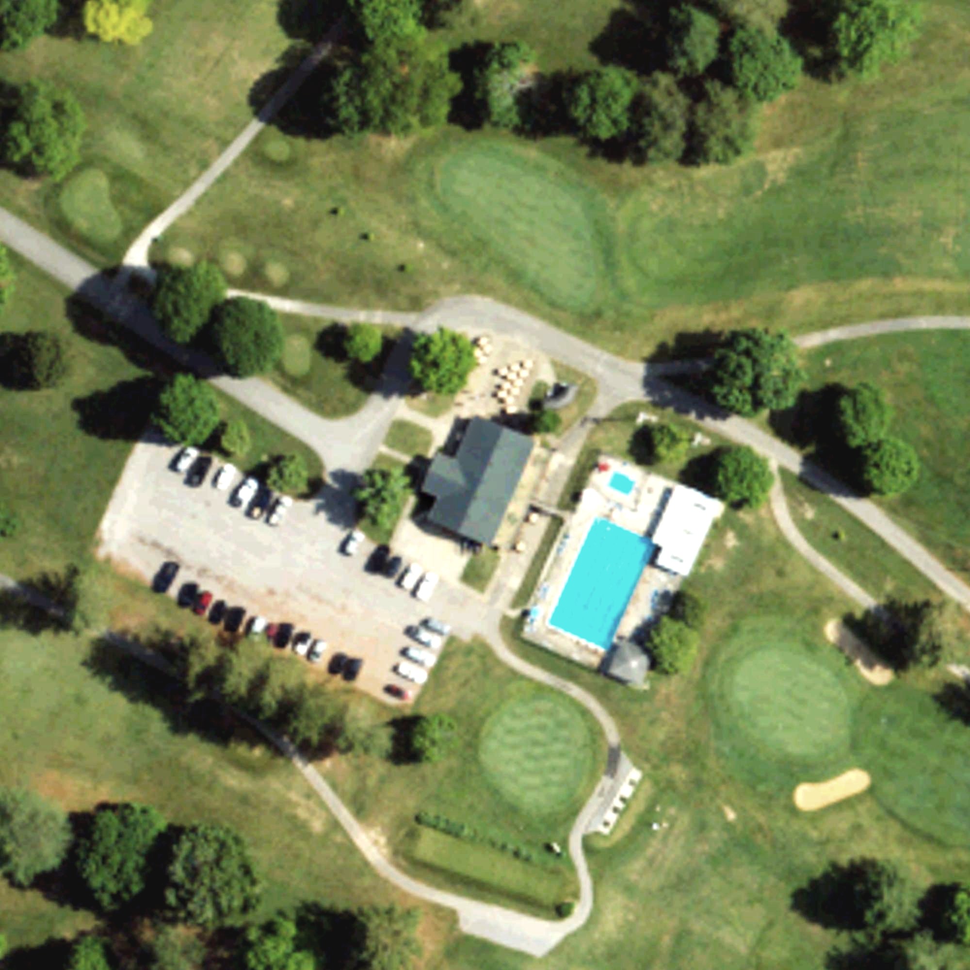 Aerial view of Lakewood Country Club of Russell Springs, KY