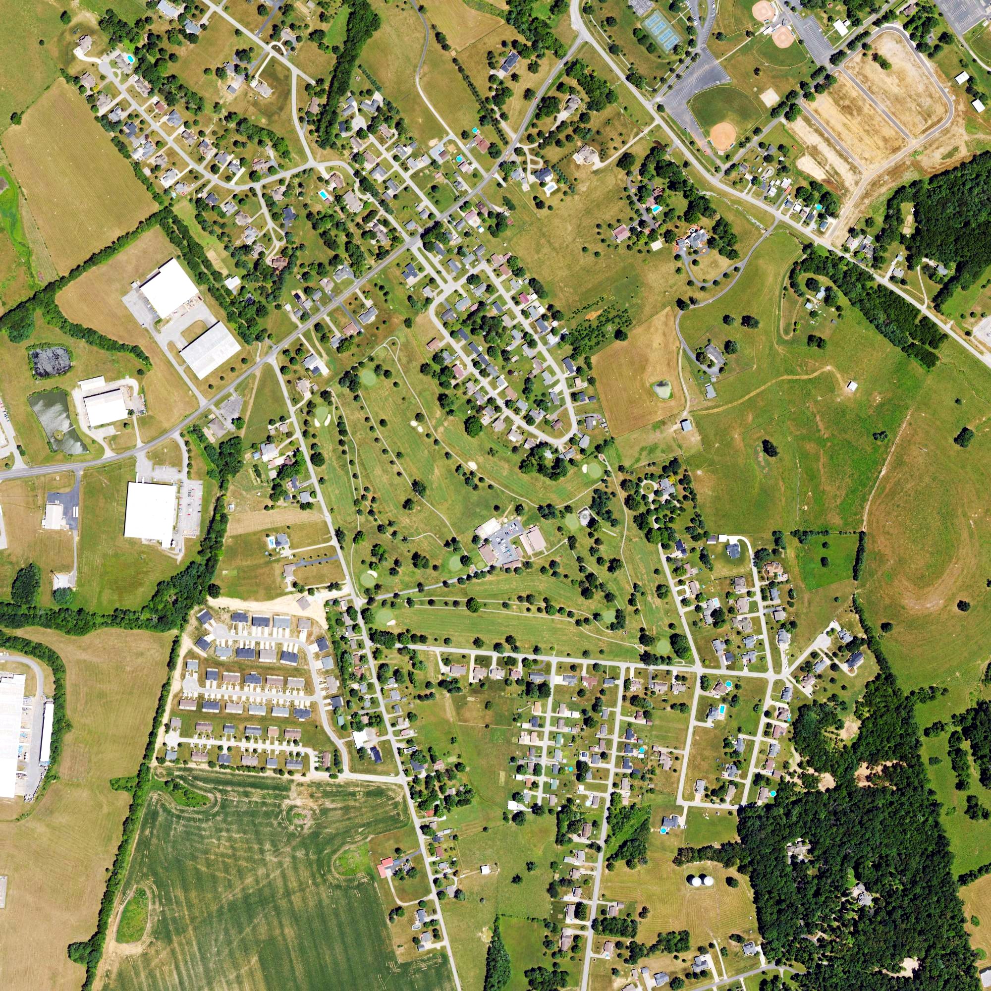 Aerial view of Lebanon Country Club, KY