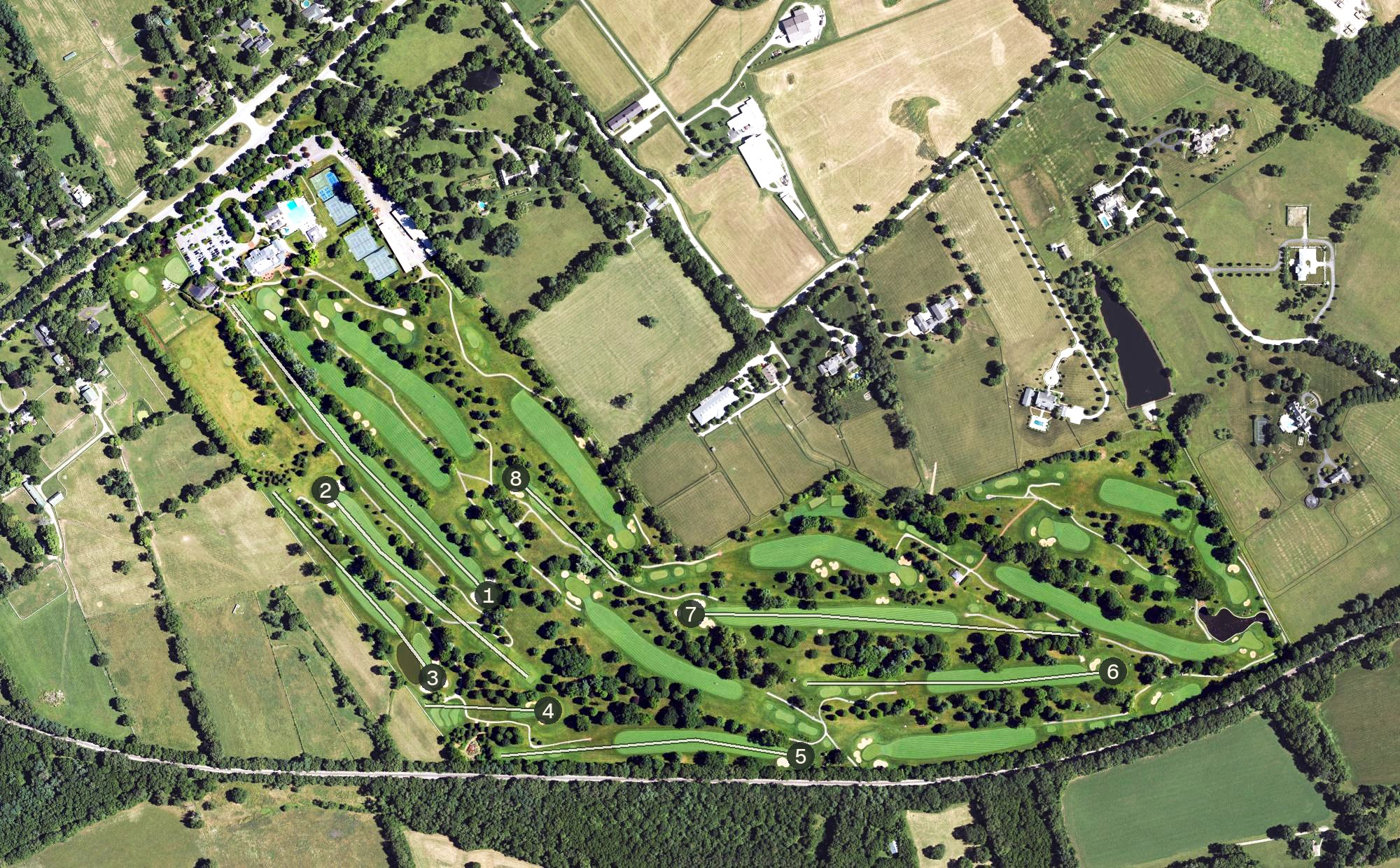 Aerial view of Lexington Country Club, KY