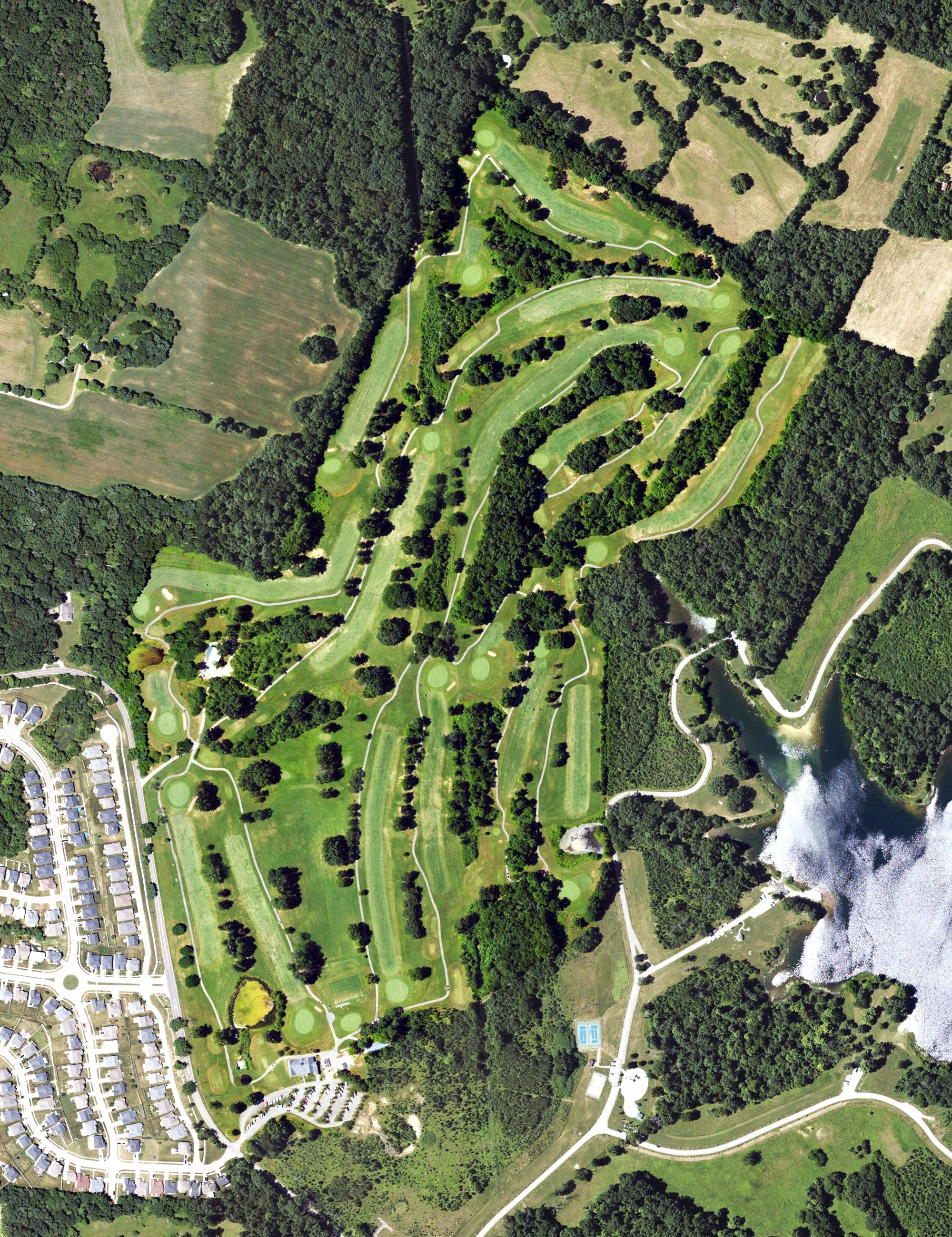 Aerial view of Long Run Golf Course, KY