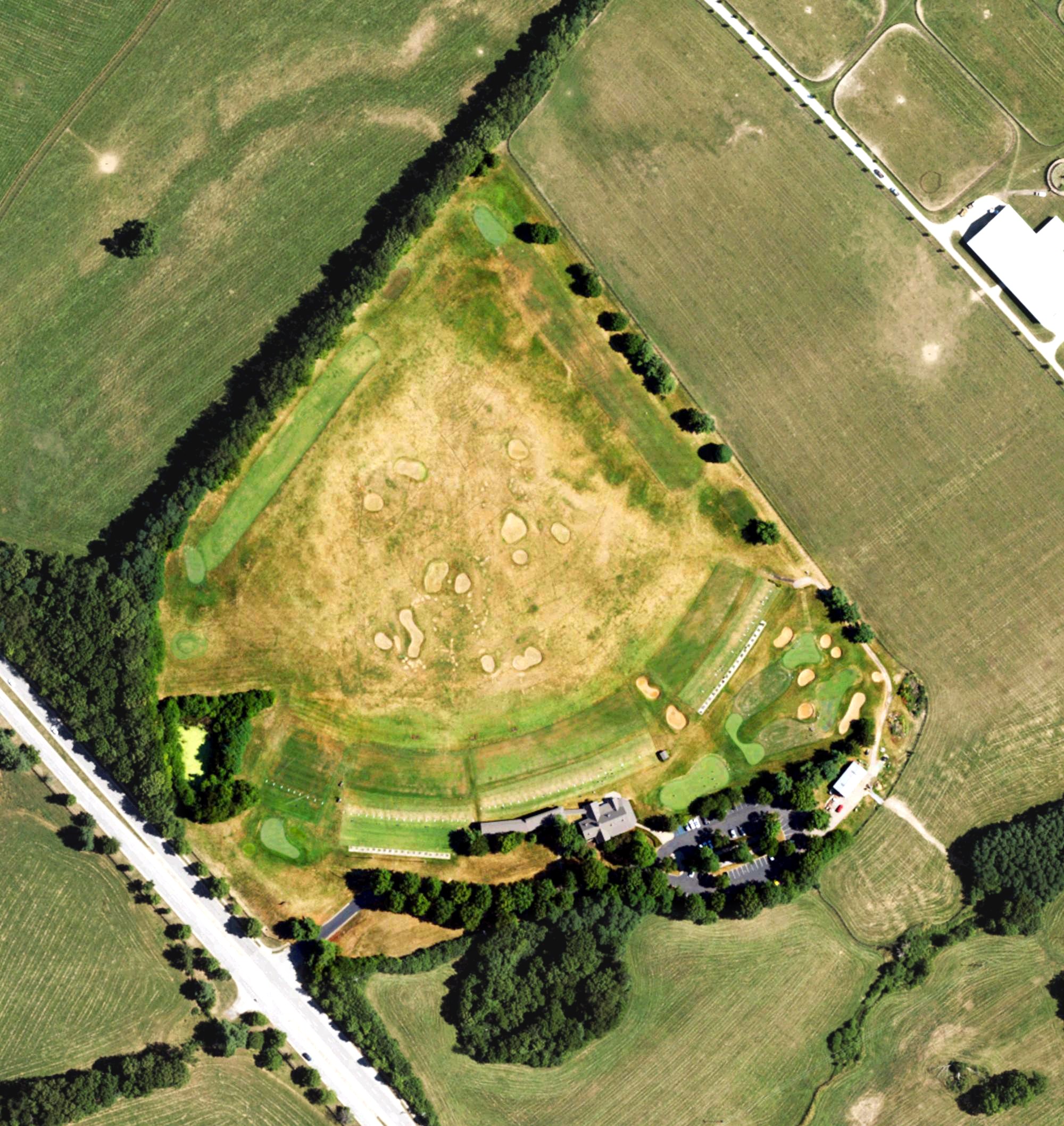 Aerial view of Man O' War Golf Learning Center, KY