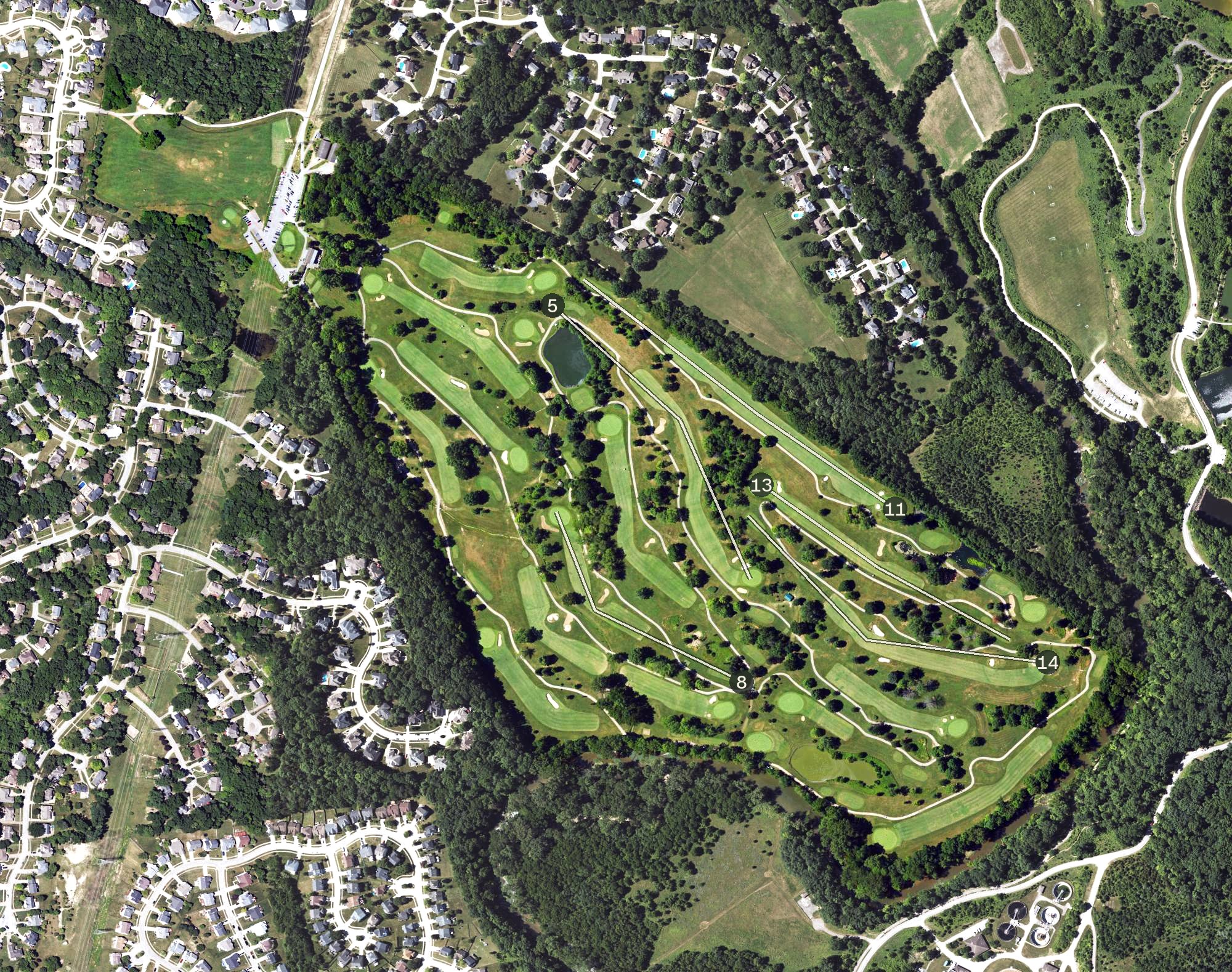 Aerial view of Midland Trail Golf Club, KY