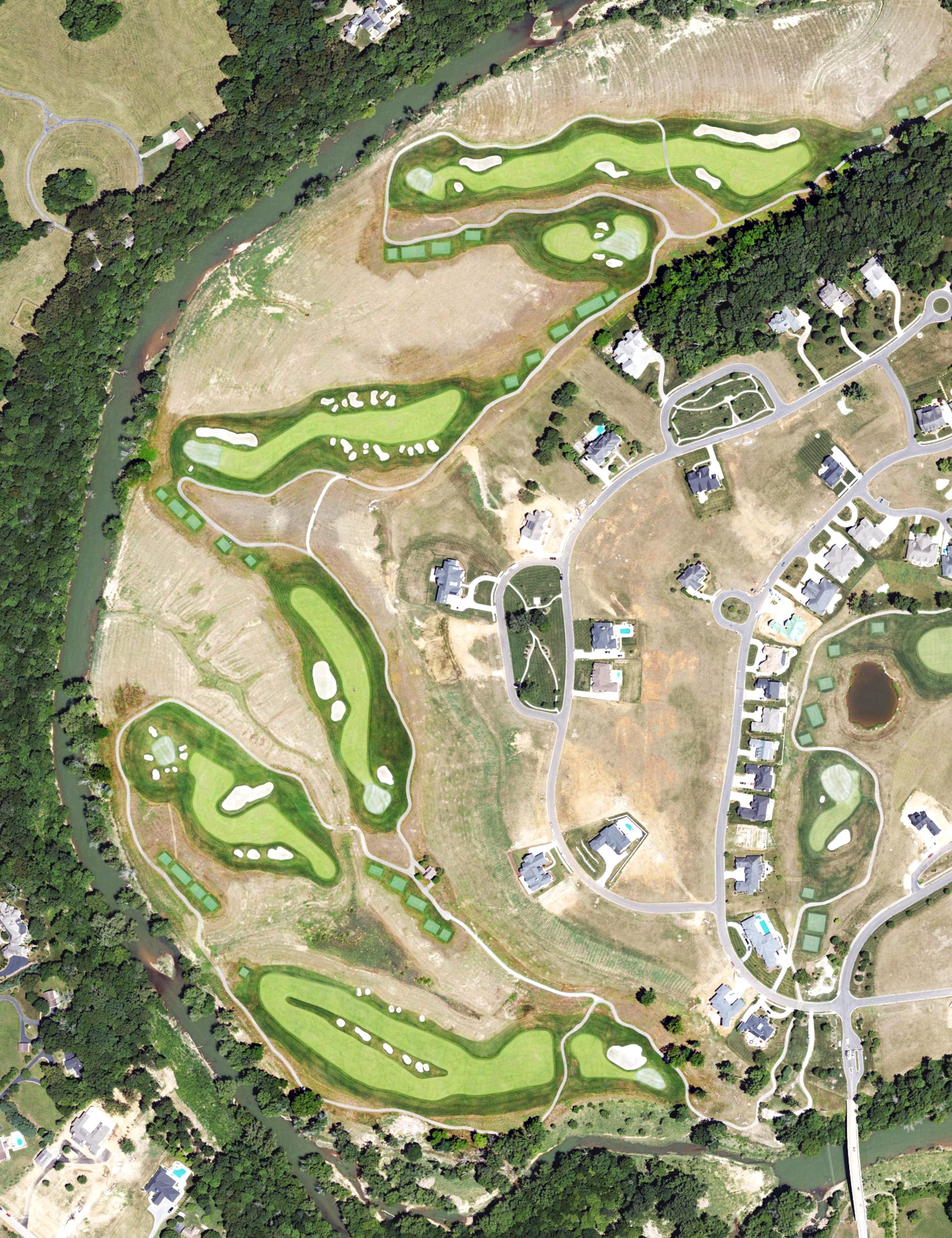 Aerial view of Olde Stone Golf Course, KY