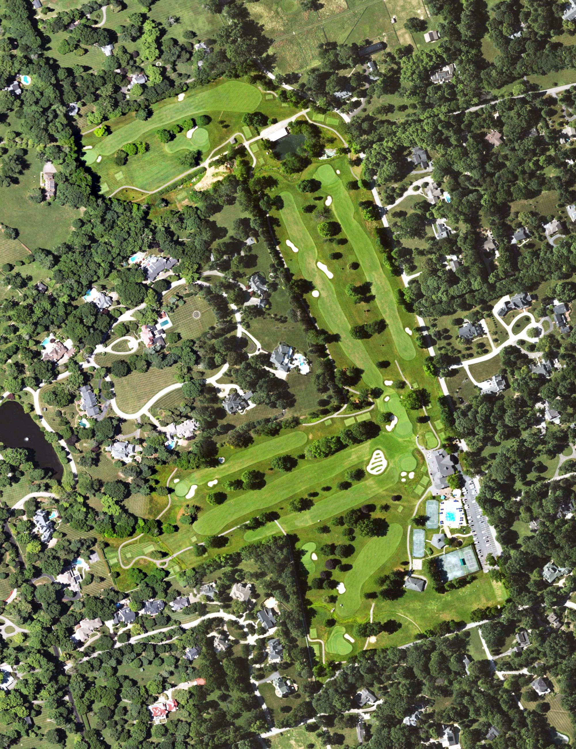 Aerial view of Owl Creek Country Club, KY
