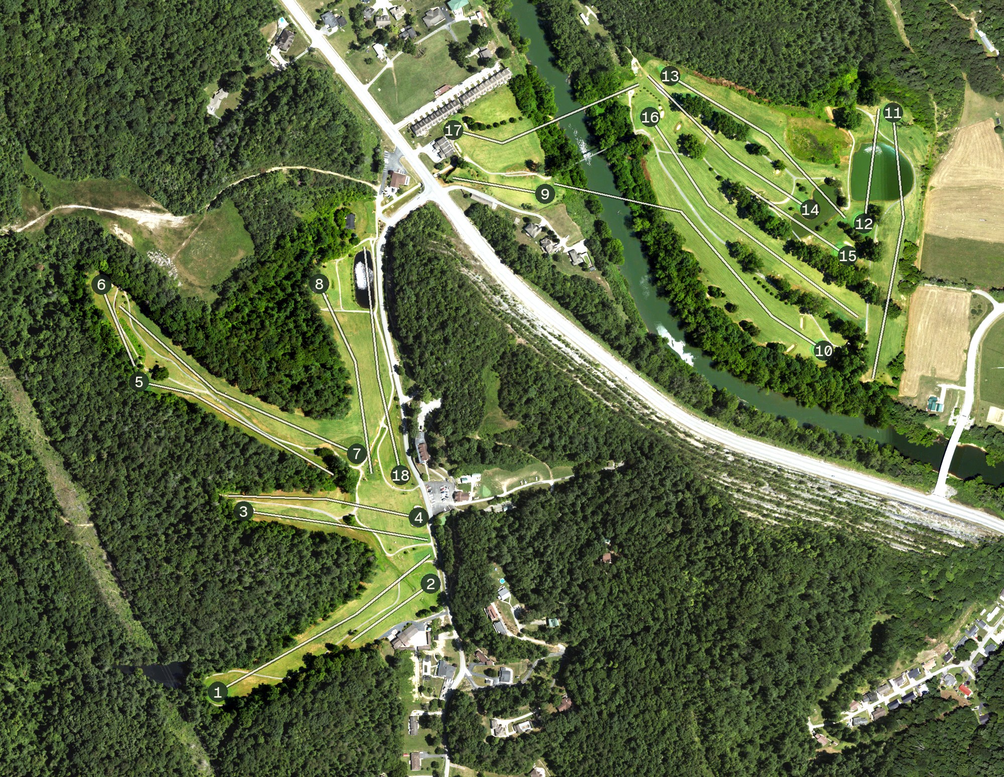 Aerial view of Paintsville Golf Course, KY