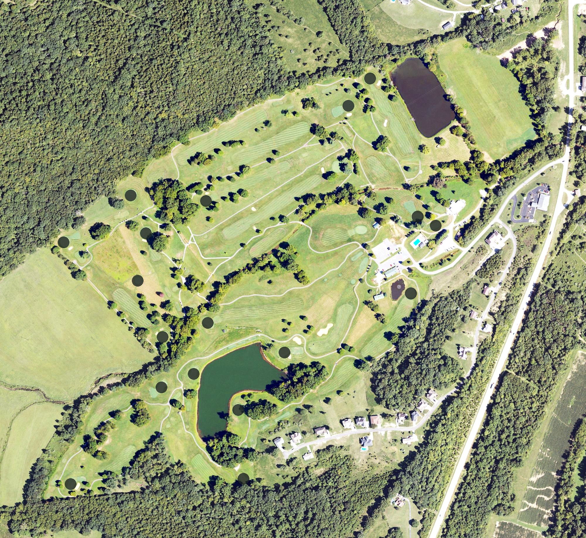 Aerial view of Pendleton Hills, KY