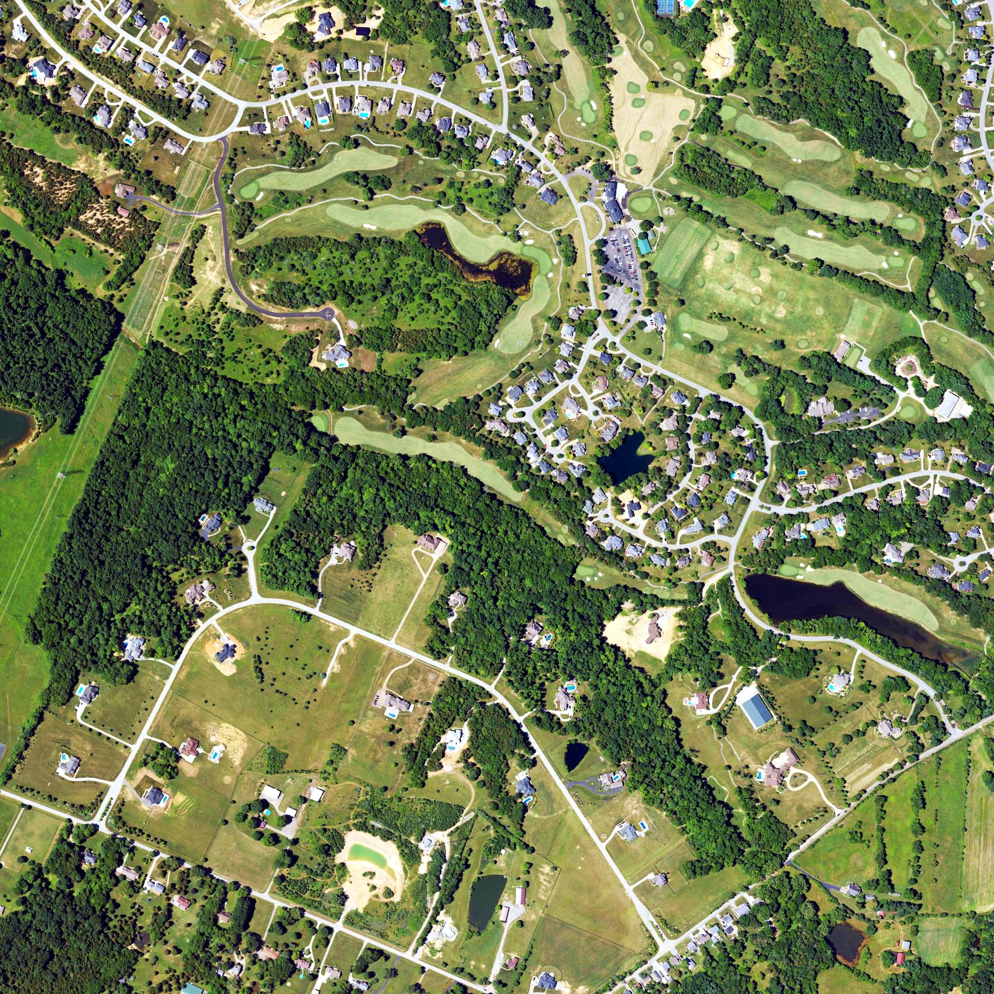 Aerial view of Persimmon Ridge Golf Club, KY