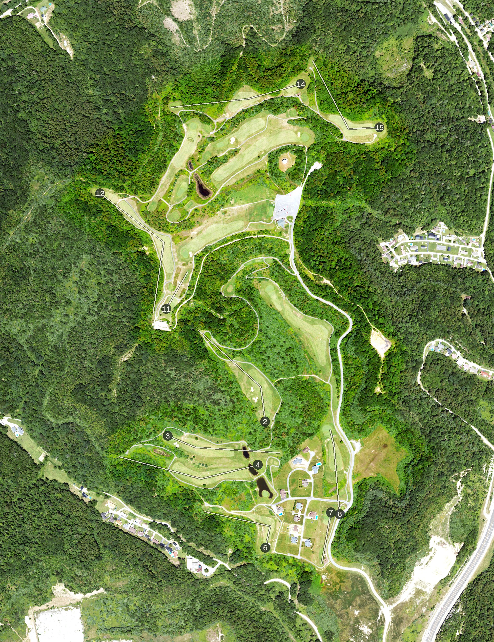 Aerial view of Raven Rock Golf Course, KY