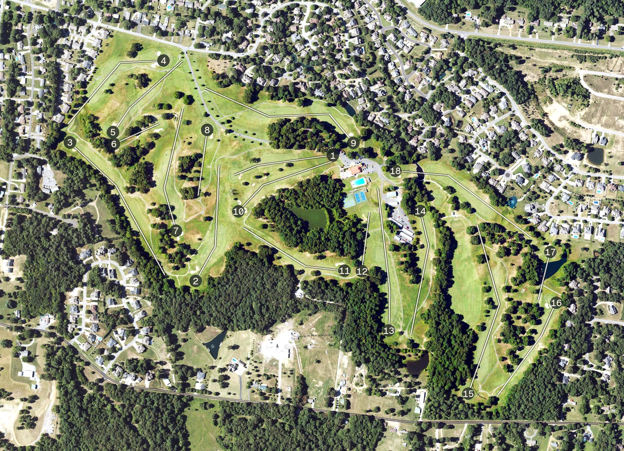 Aerial view of Rolling Hills Country Club, KY
