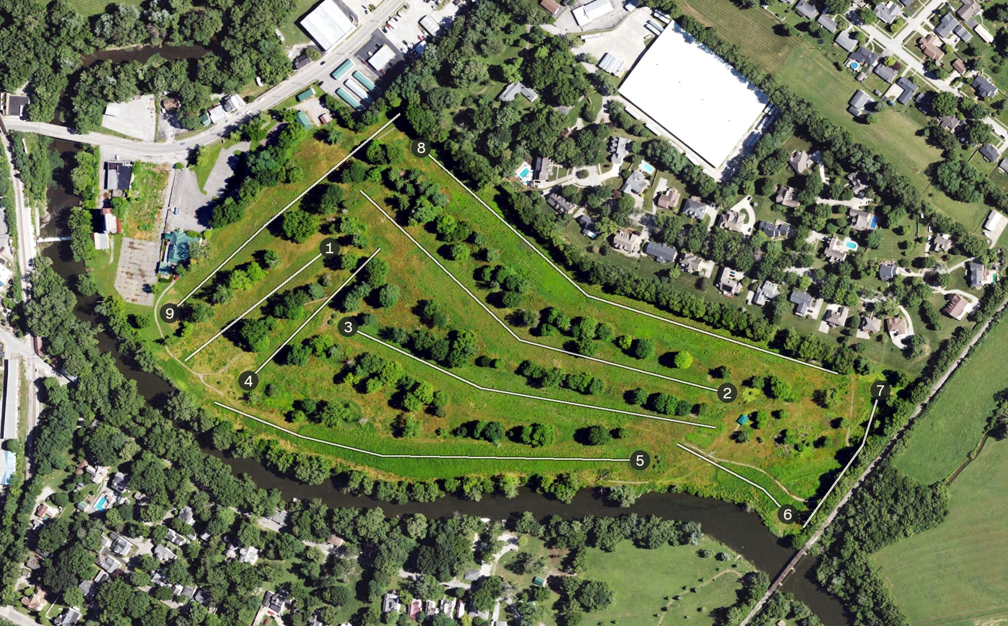 Aerial view of Stoner Creek, KY