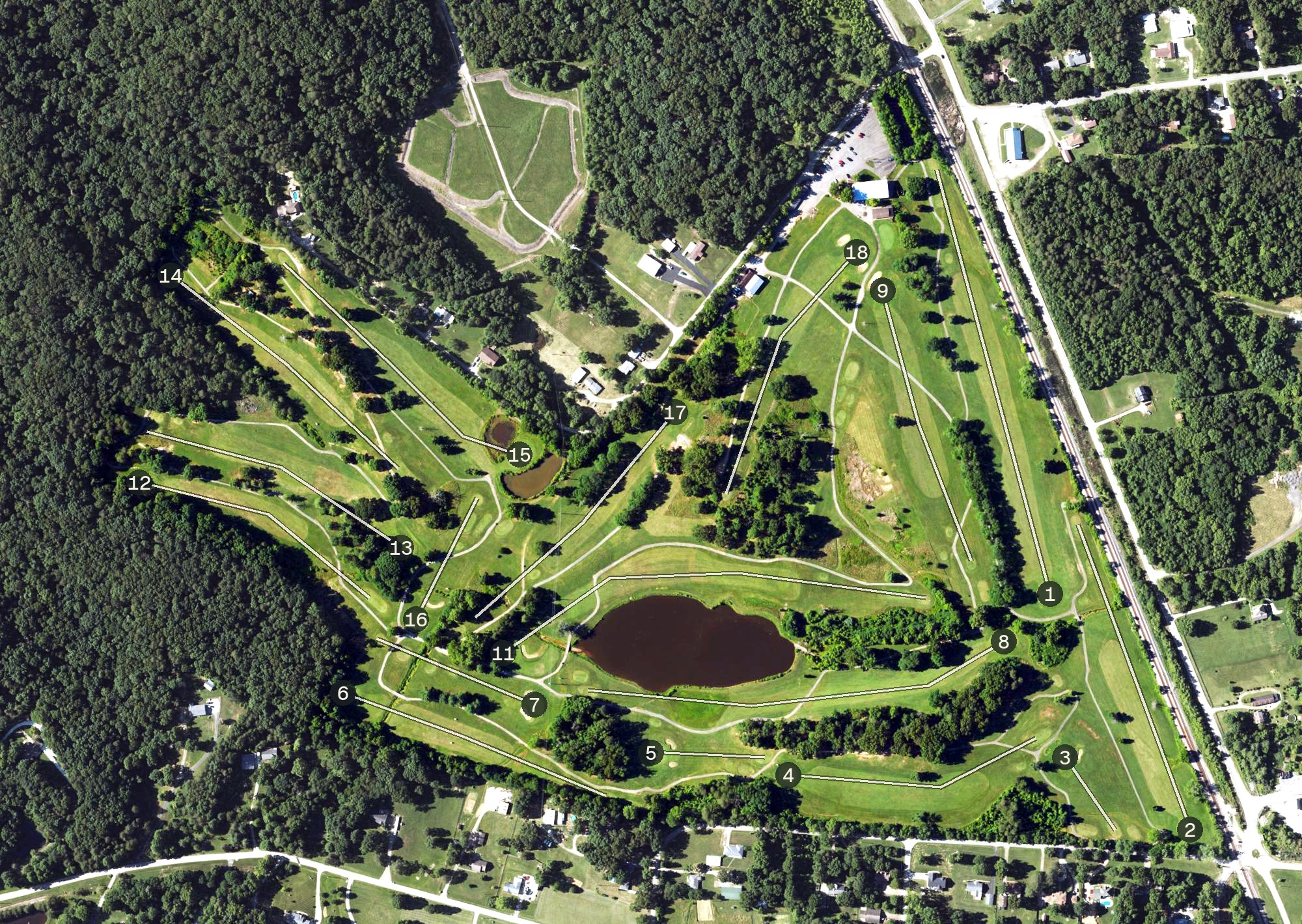 Aerial view of The Crossings Golf Course, KY