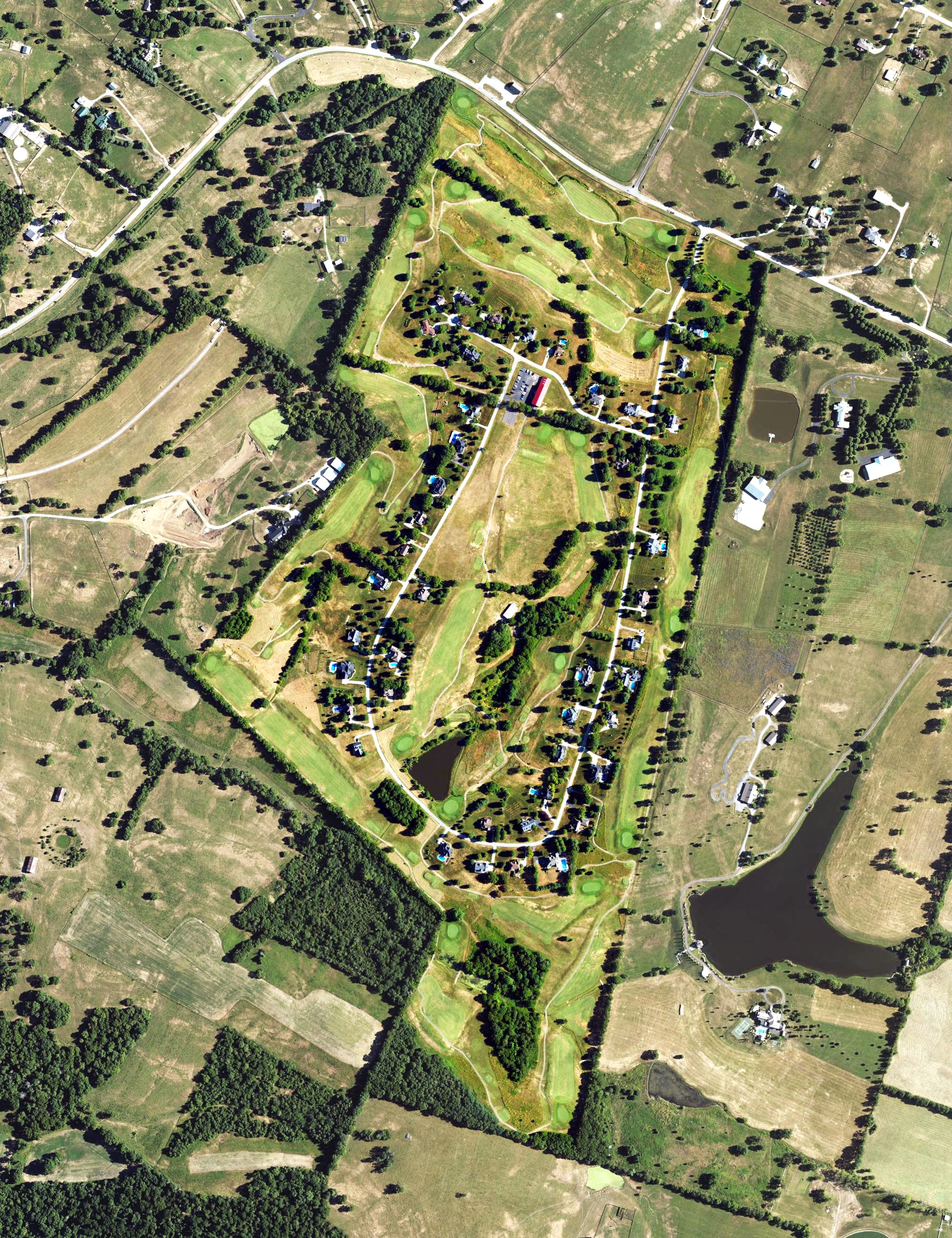 Aerial view of Thoroughbred Golf Club, KY