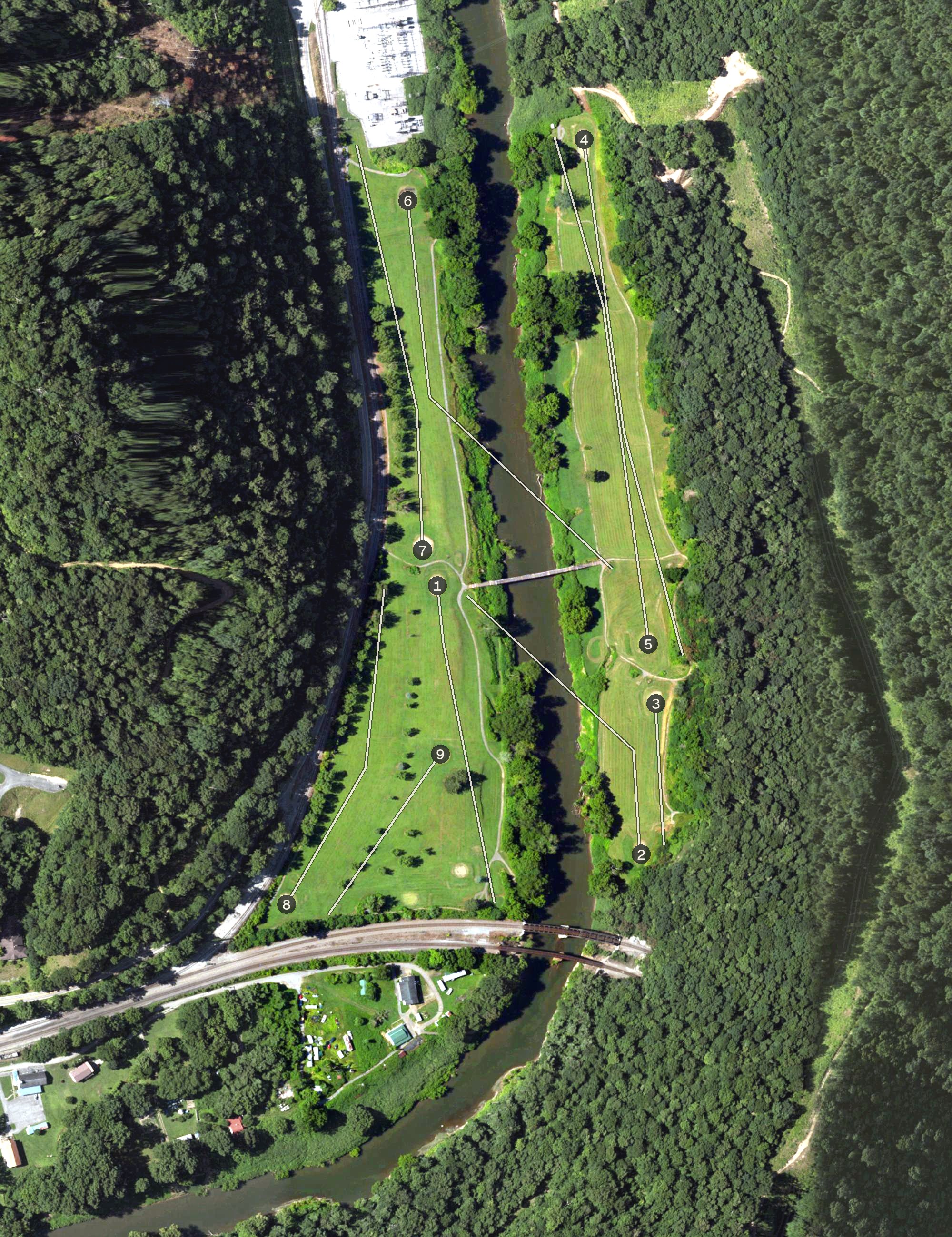 Aerial view of Tug Valley Country Club, KY