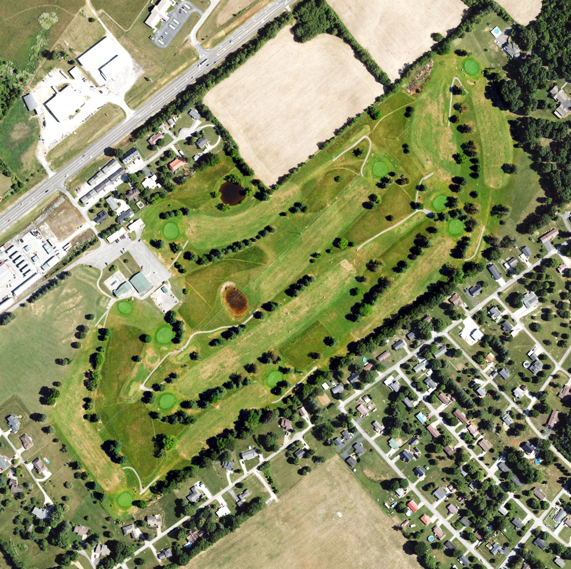 Aerial view of Wayne county country club, KY