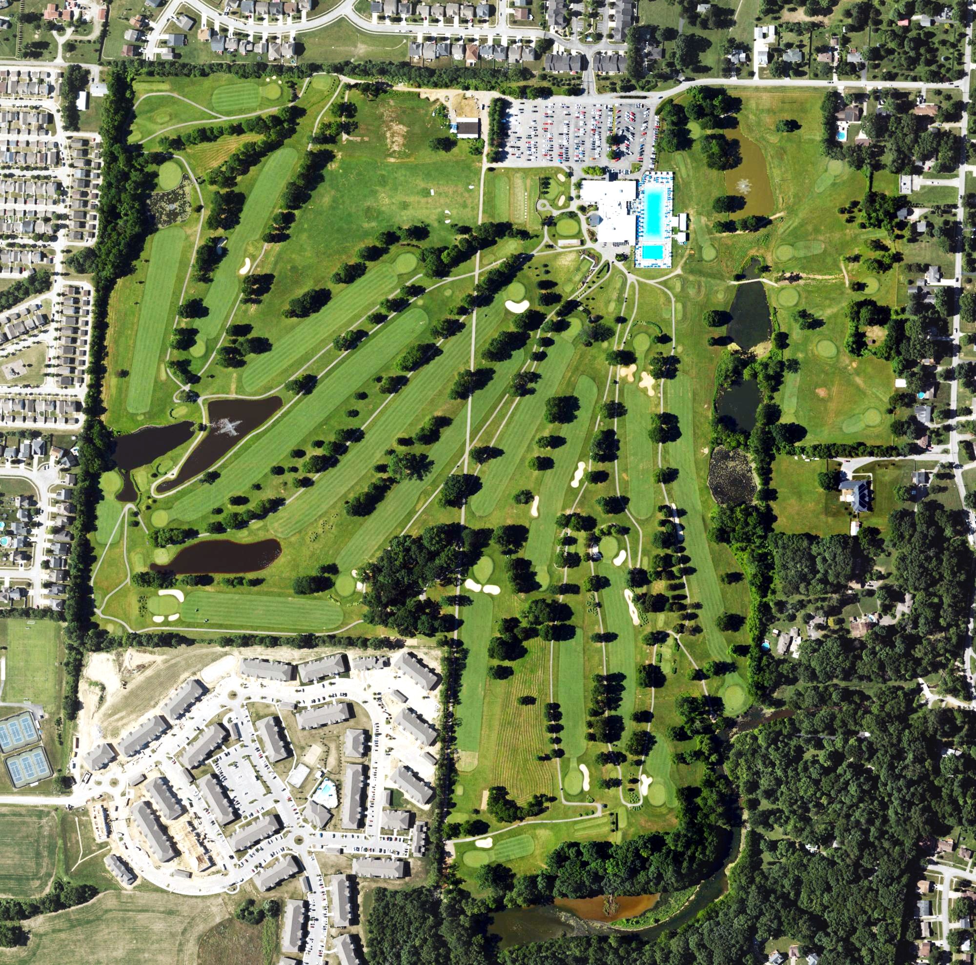 Aerial view of Woodhaven Country Club, KY