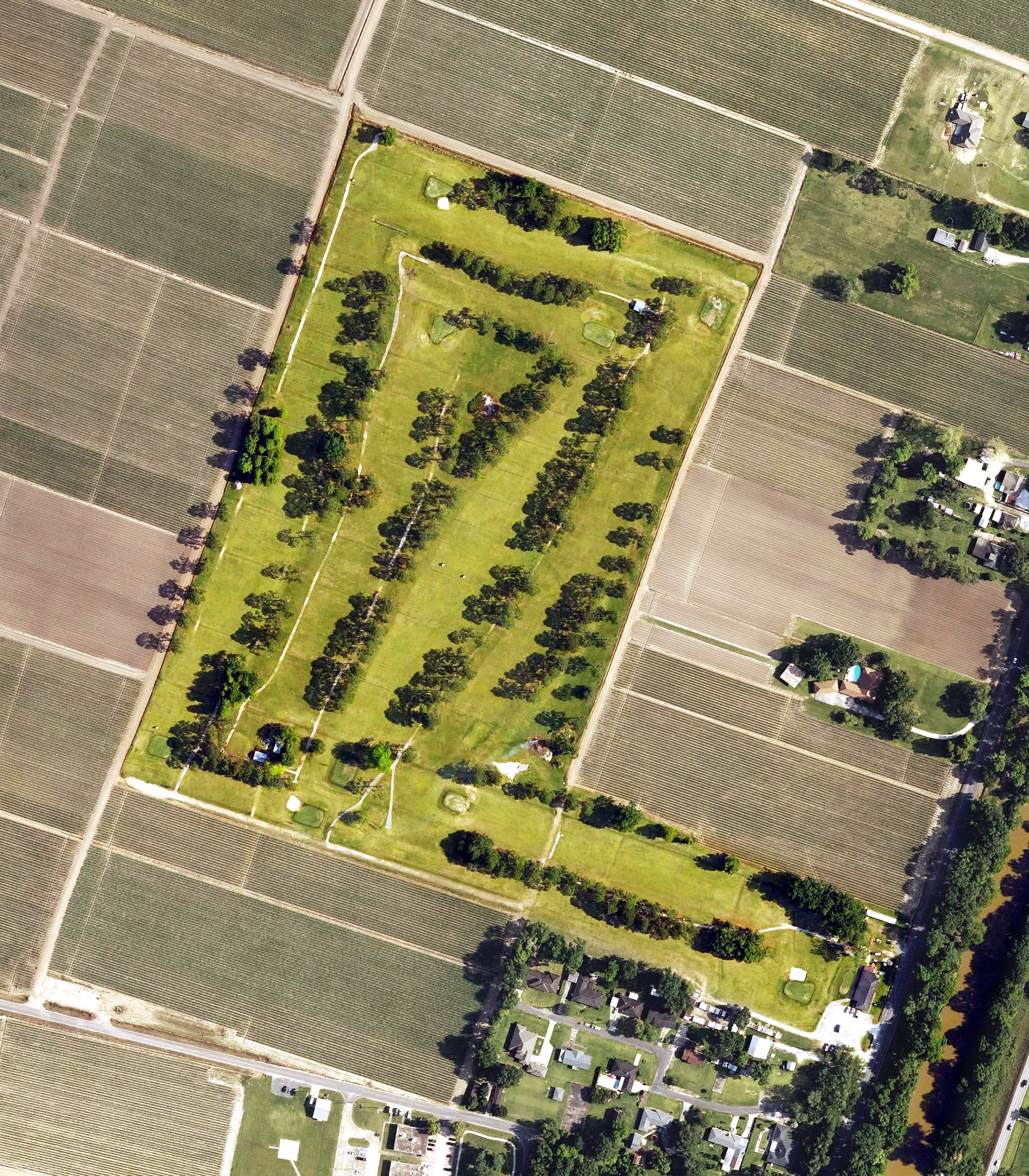 Aerial view of Bayou Side Golf Course, LA