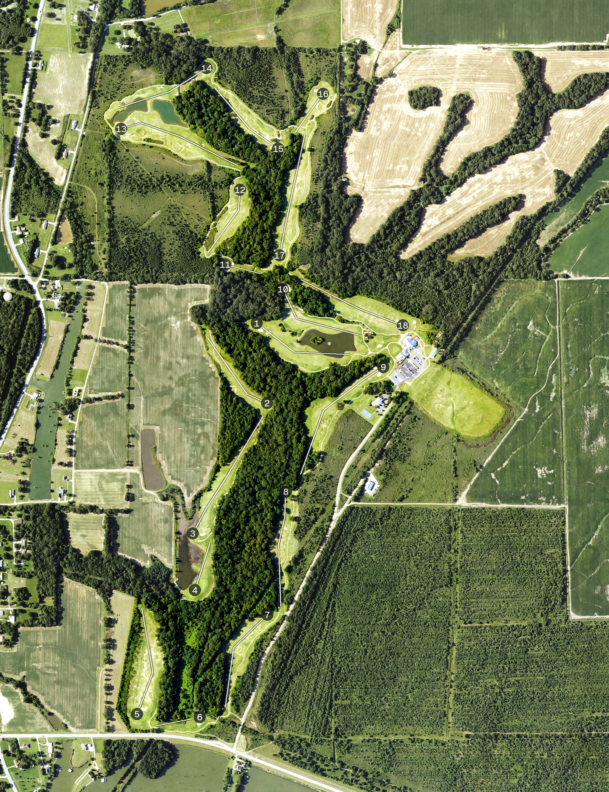 Aerial view of Black Bear Golf Club, LA