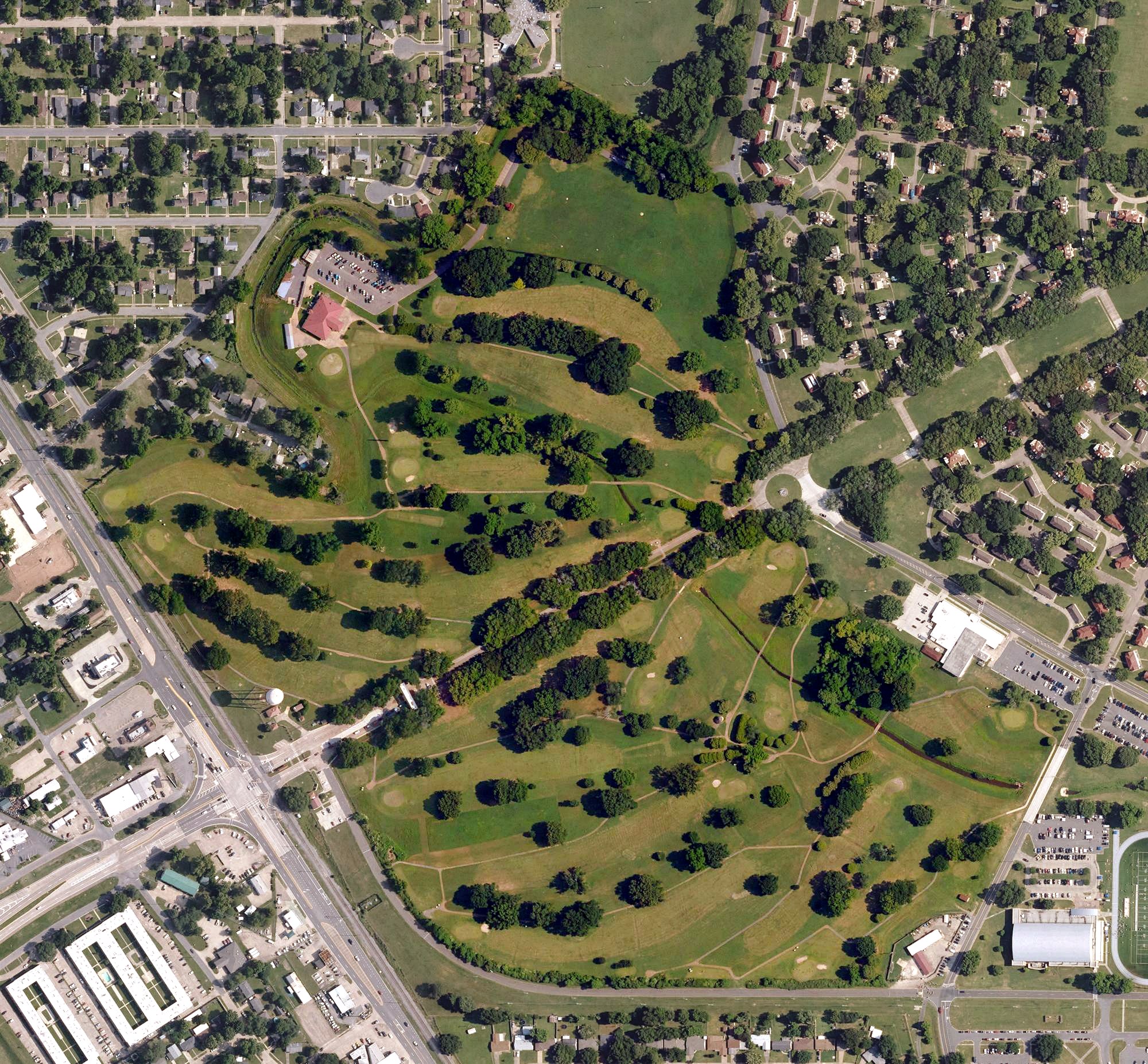 Aerial view of Bomber Bayou Golf Course, LA