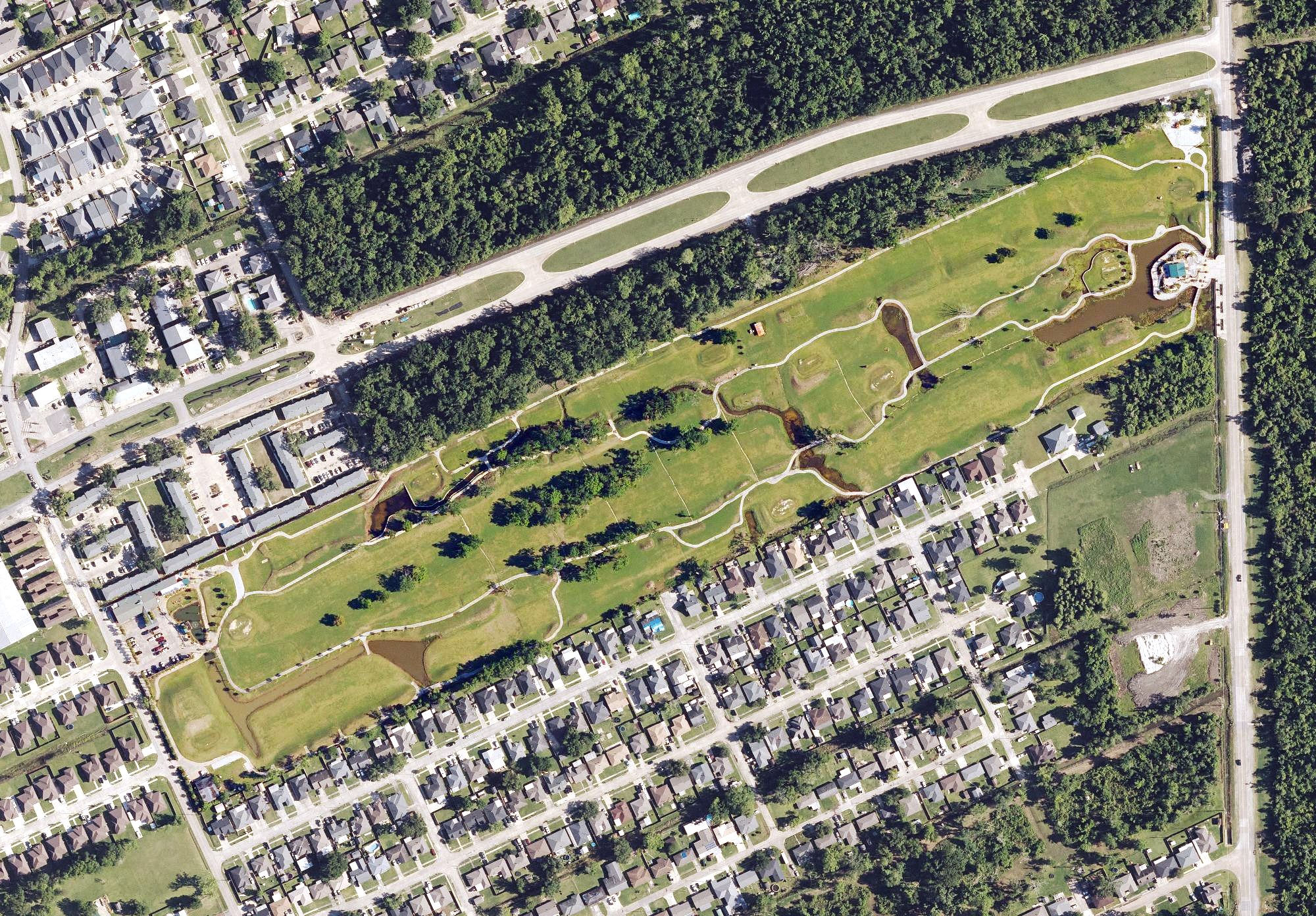 Aerial view of Colonial Acres Golf Course, LA