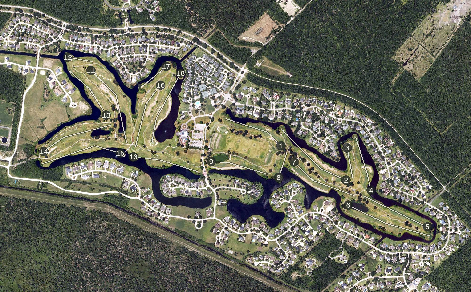 Aerial view of English Turn, LA