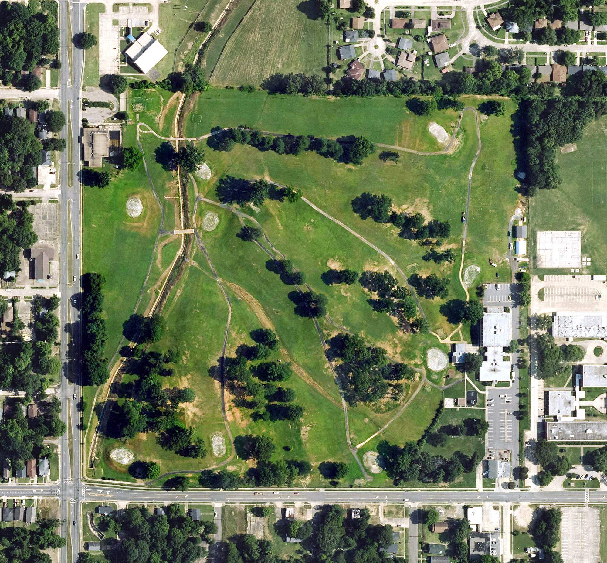Aerial view of Jerry Brooks Golf Course, LA