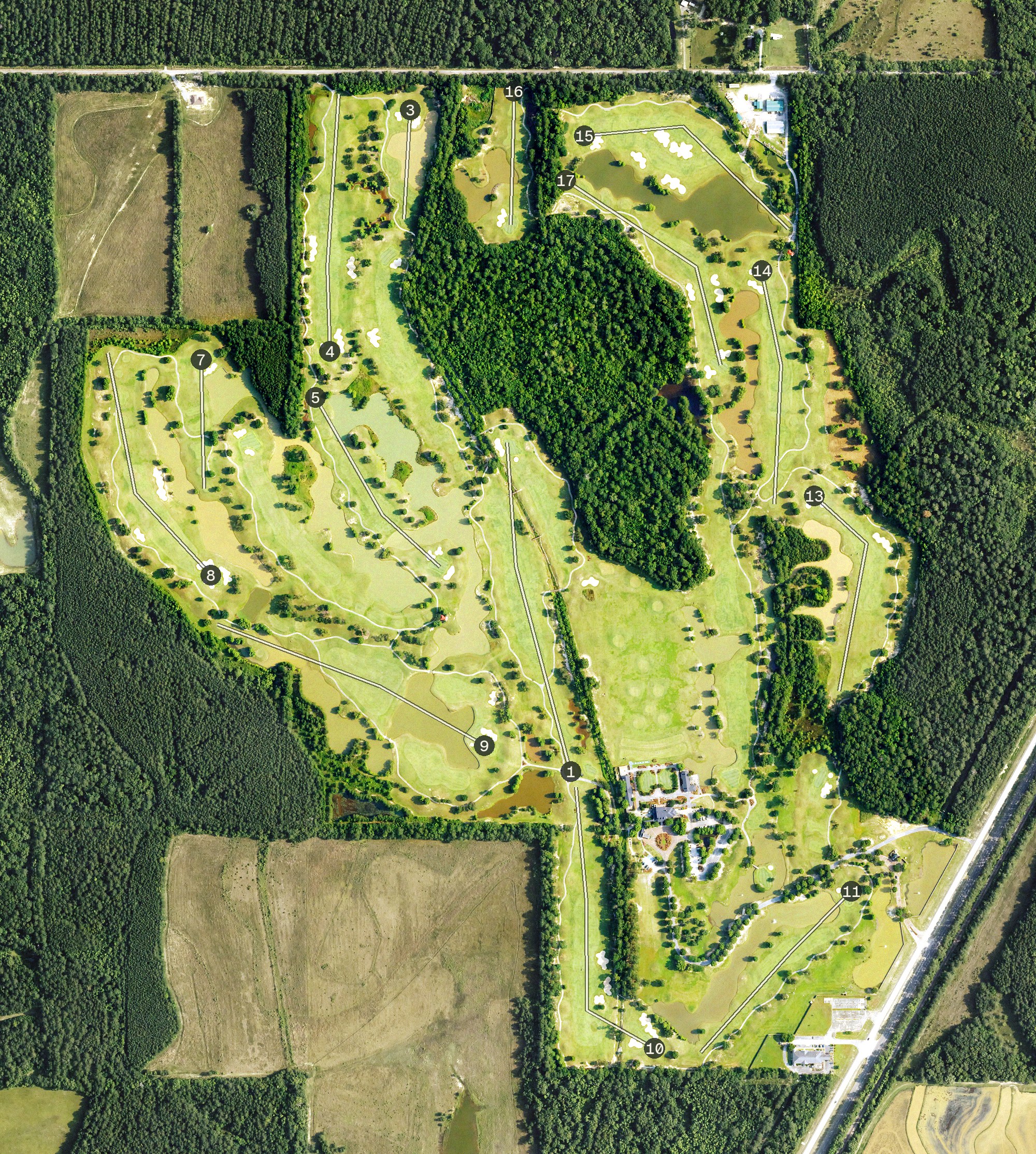 Aerial view of Kosati Pines, LA