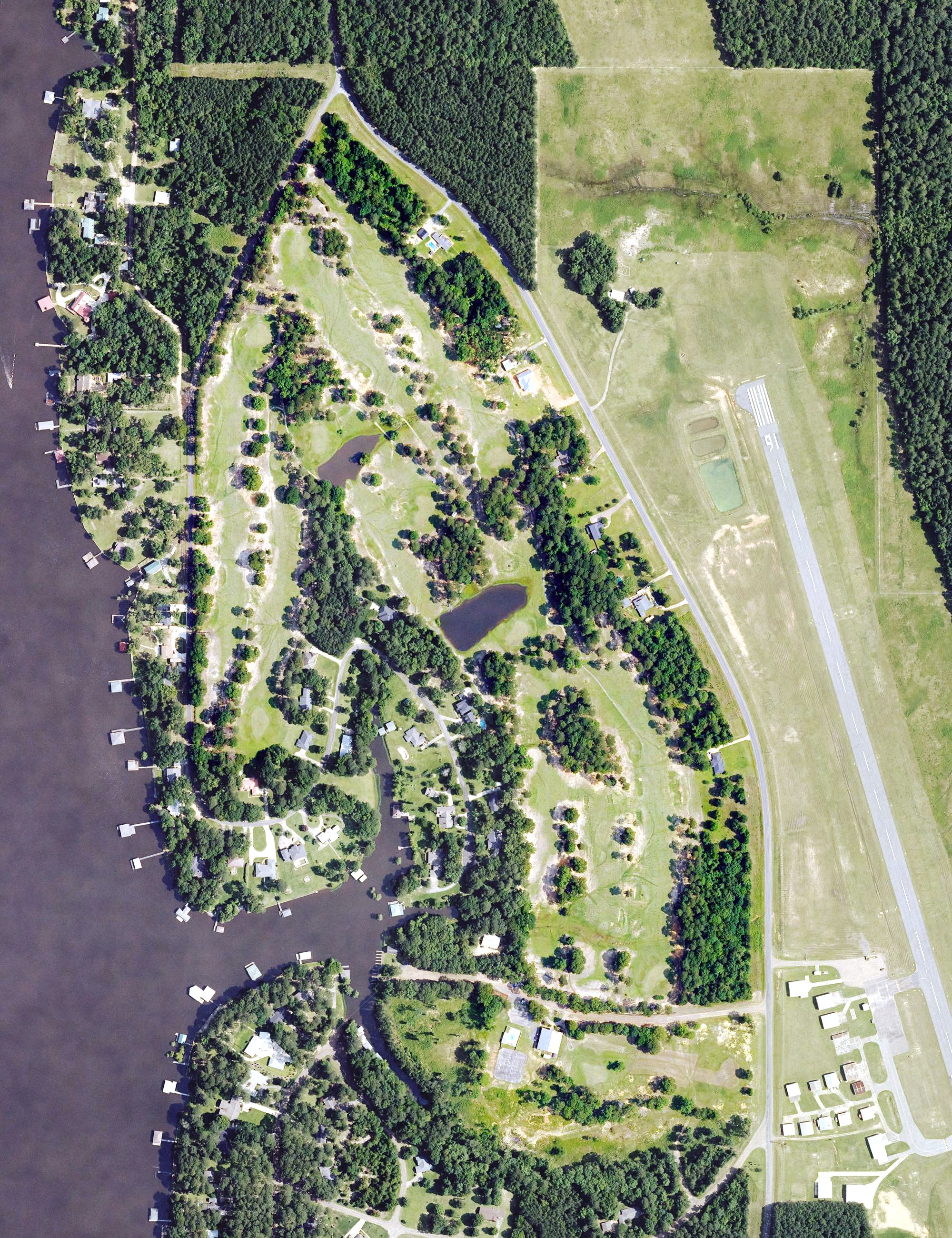 Aerial view of Lake D'Arbonne Country Club, LA