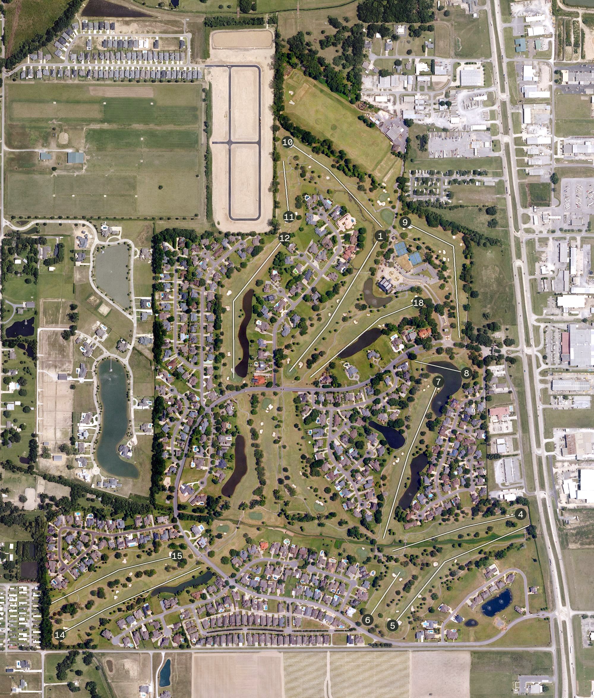 Aerial view of Le Triomphe Golf & Country Club, LA