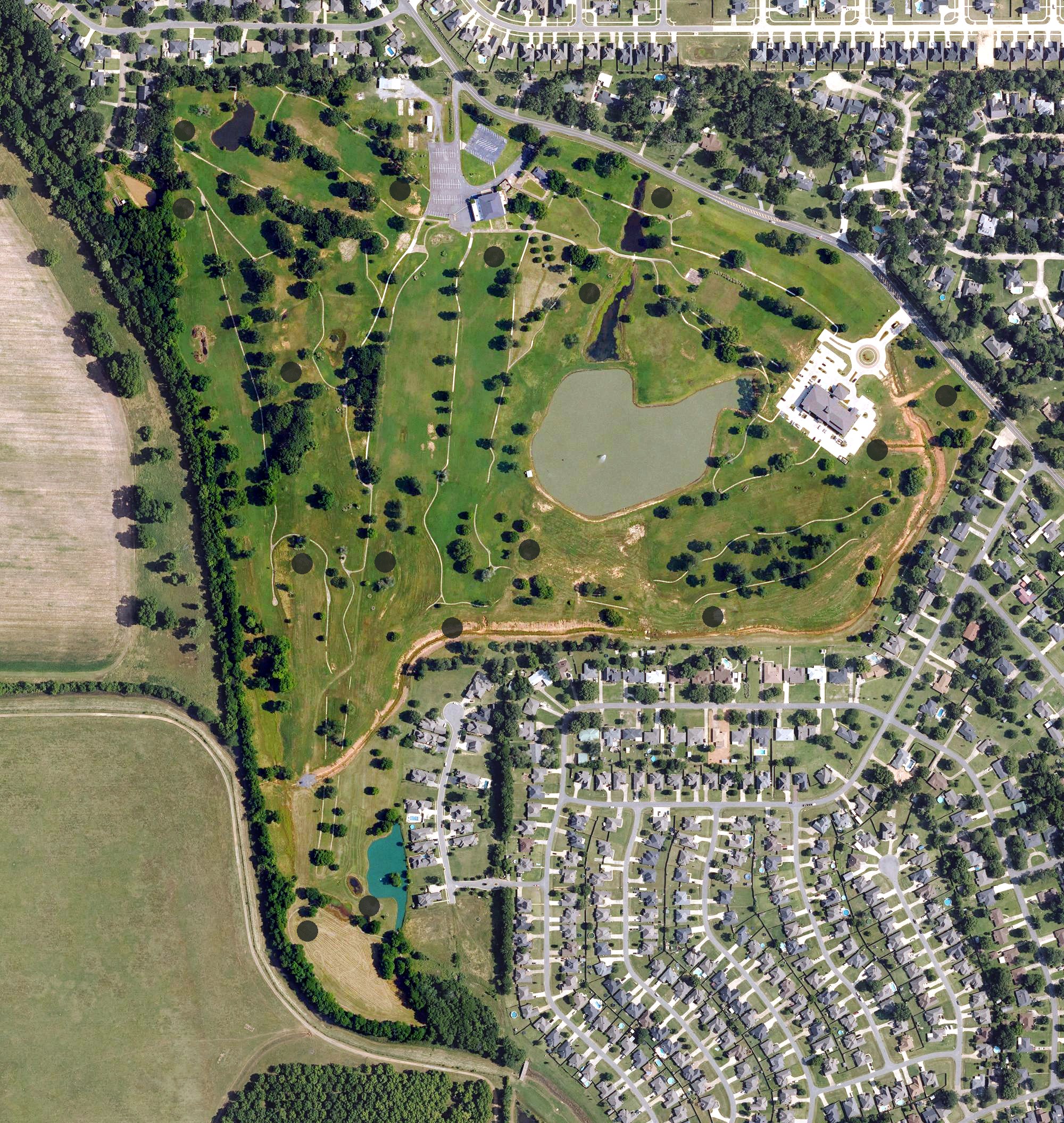 Aerial view of Palmetto Country Club, LA