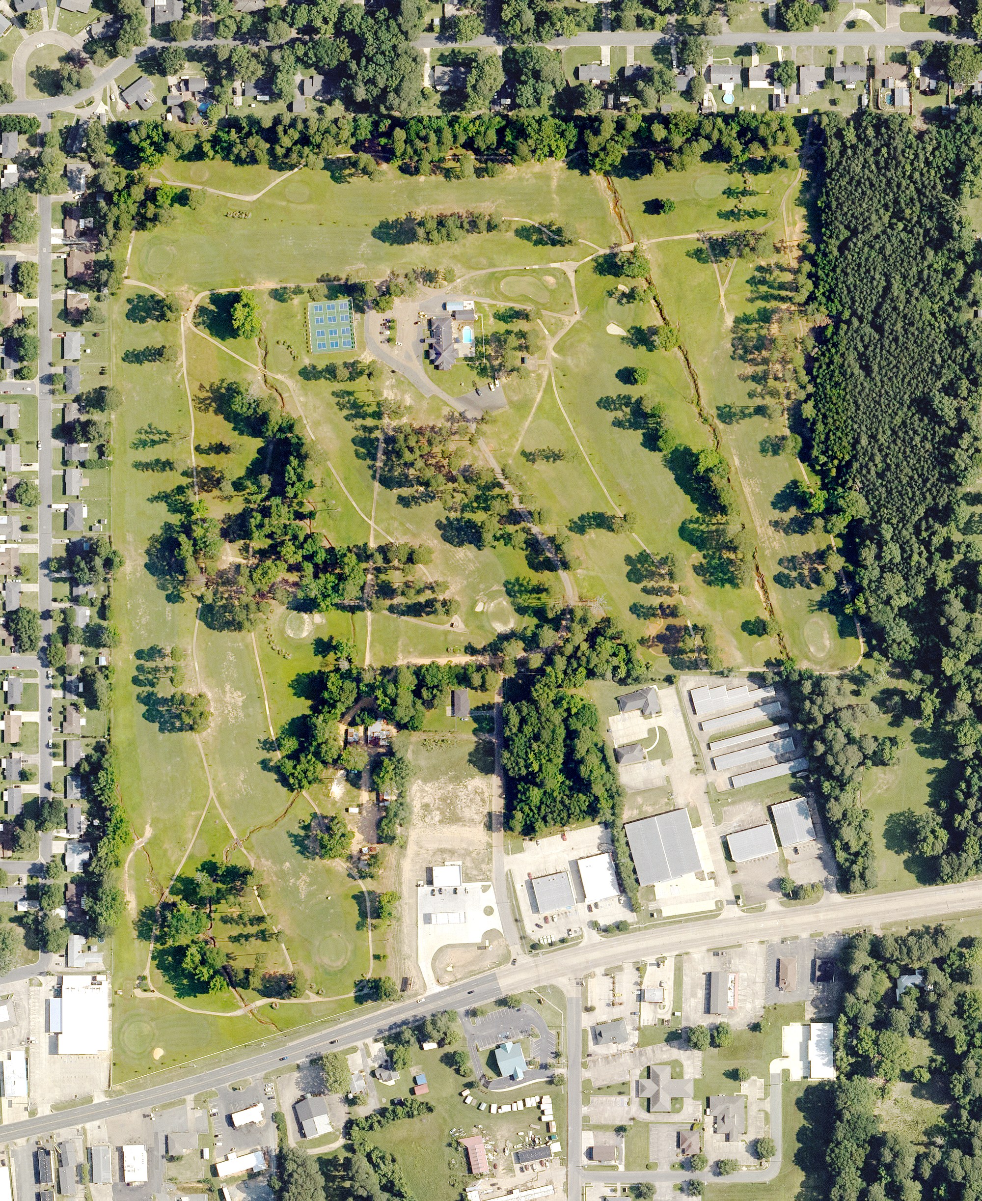 Aerial view of Pine Hills Gold Course, LA