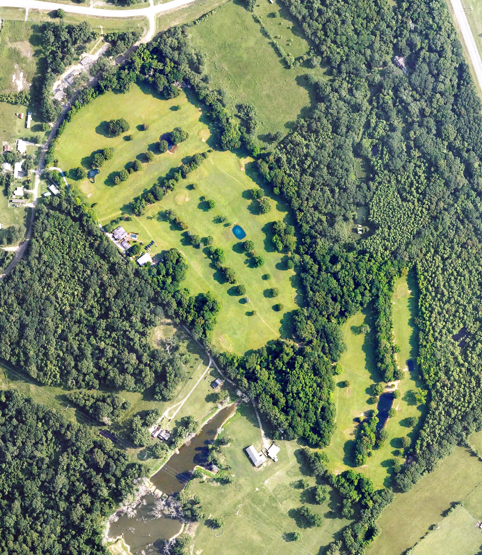 Aerial view of Red Oaks Golf Club, LA