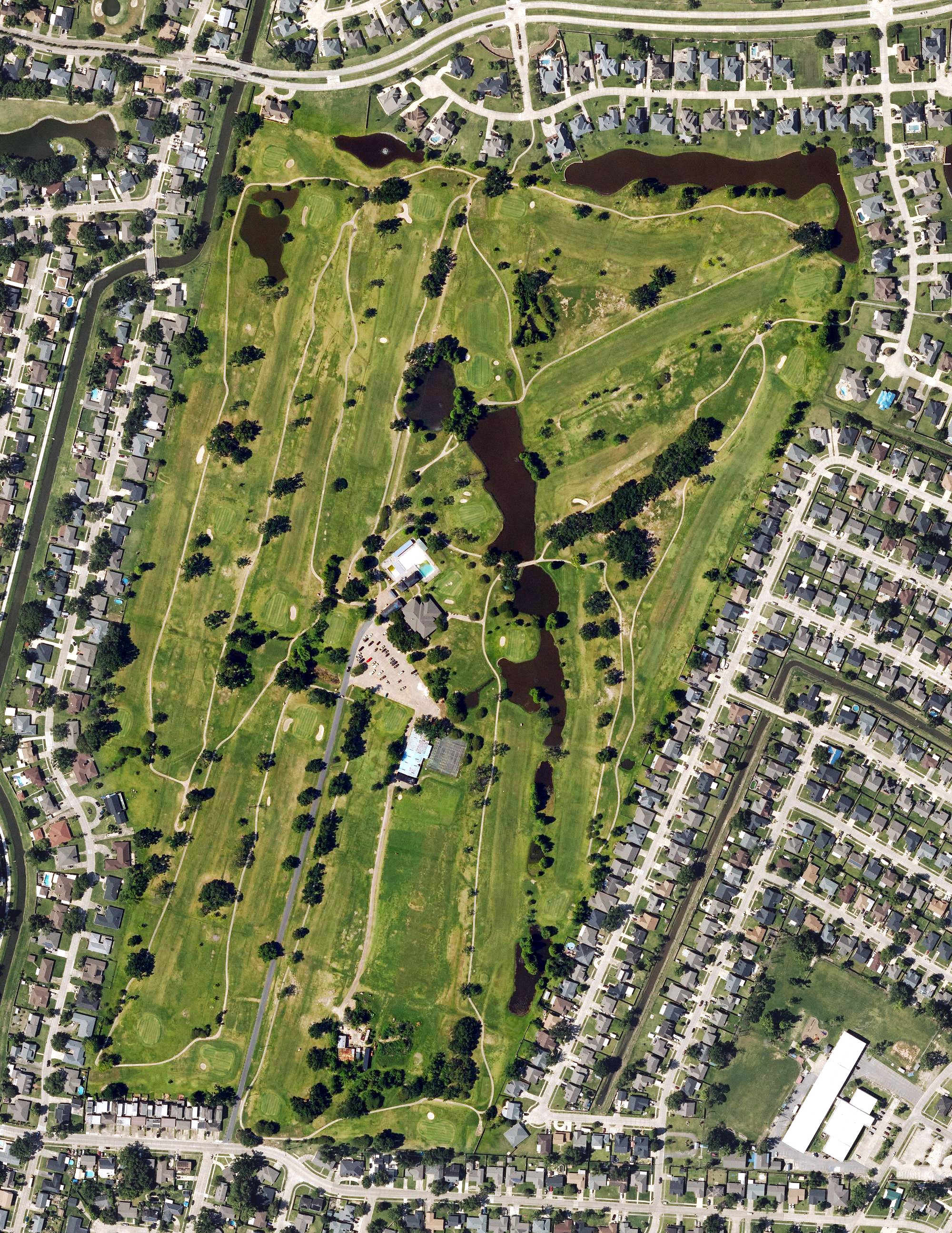 Aerial view of Riverland Country Club, LA