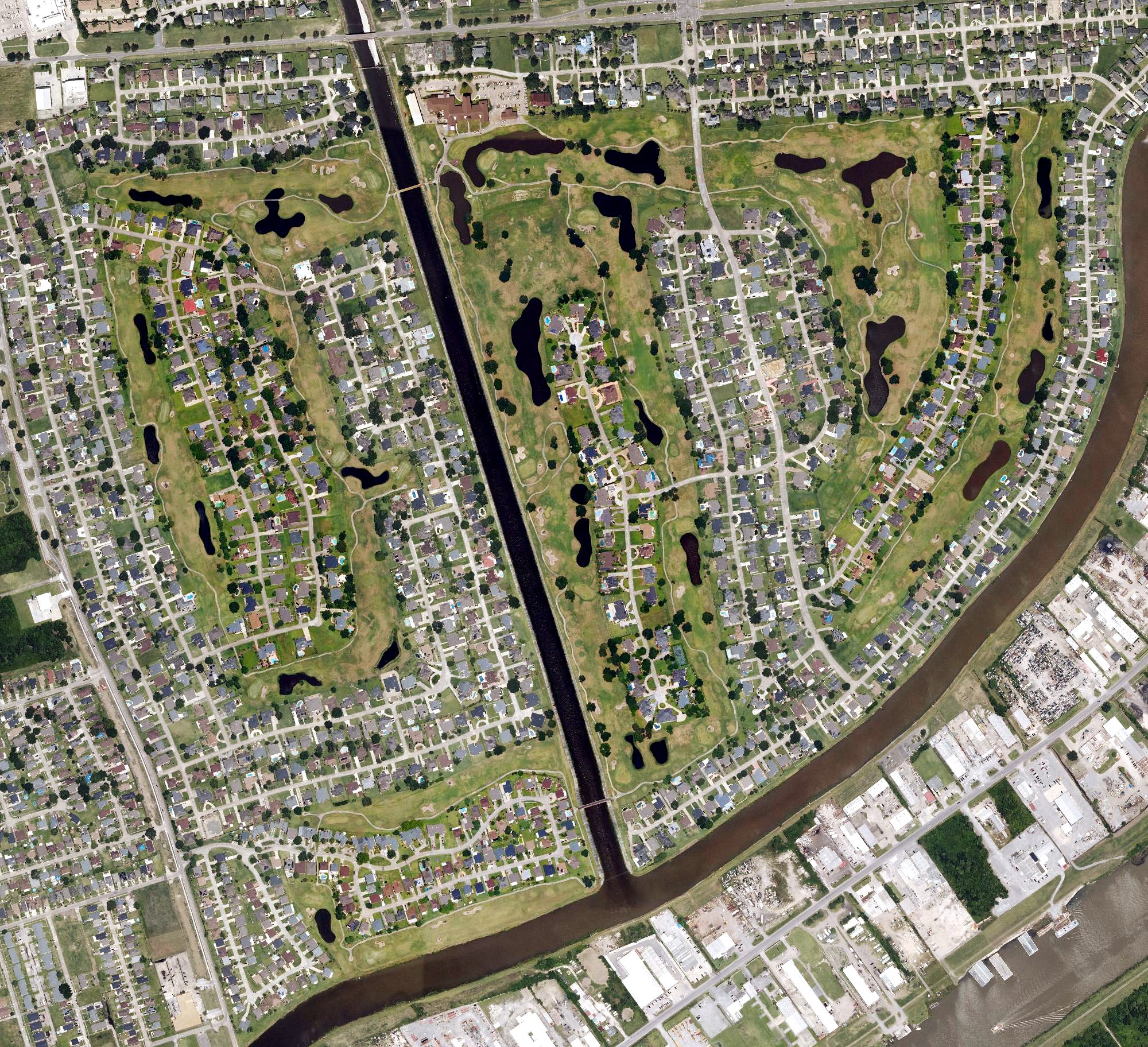Aerial view of Stonebridge Golf Club of New Orleans, LA