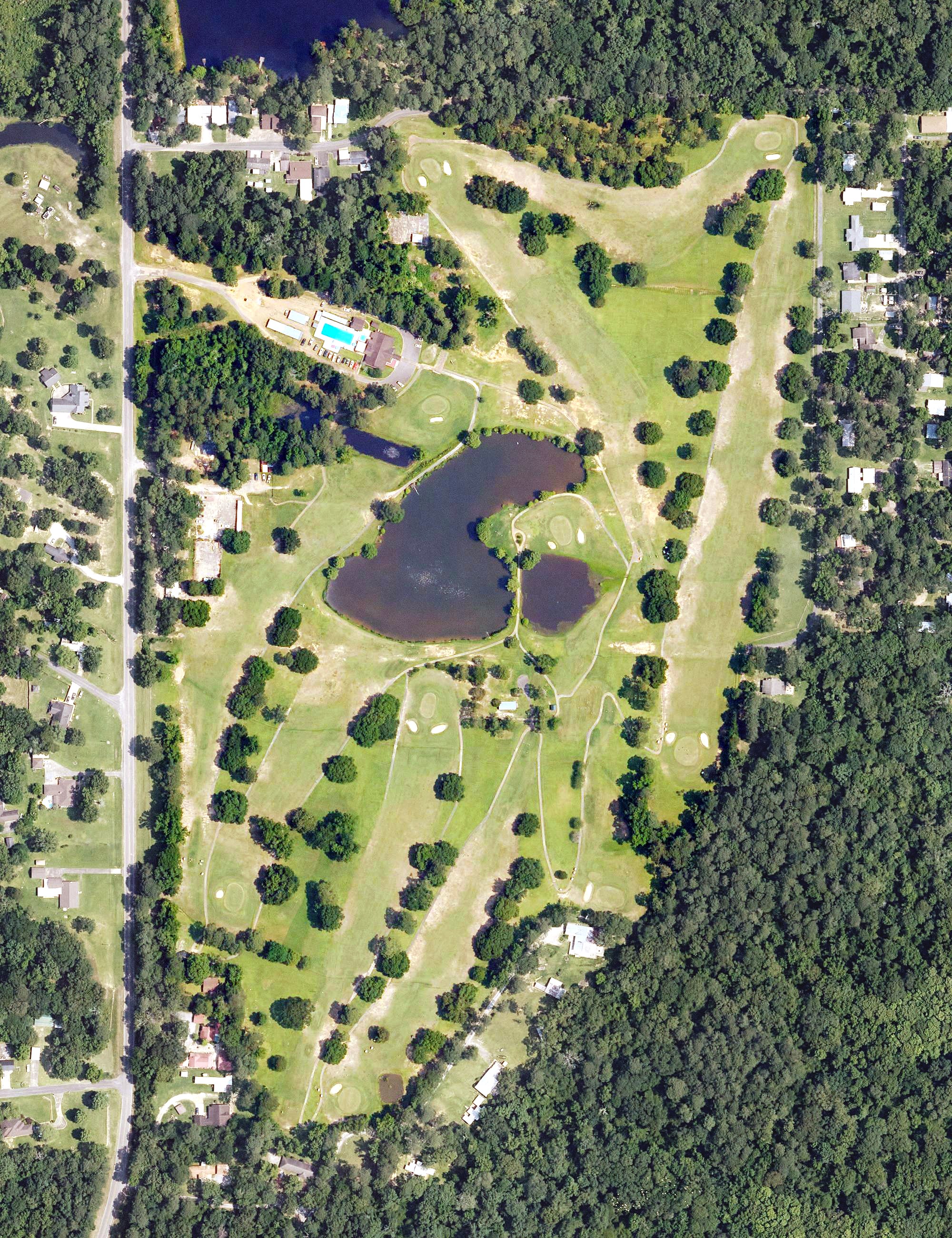 Aerial view of Ville Platte Golf and Country Club, LA