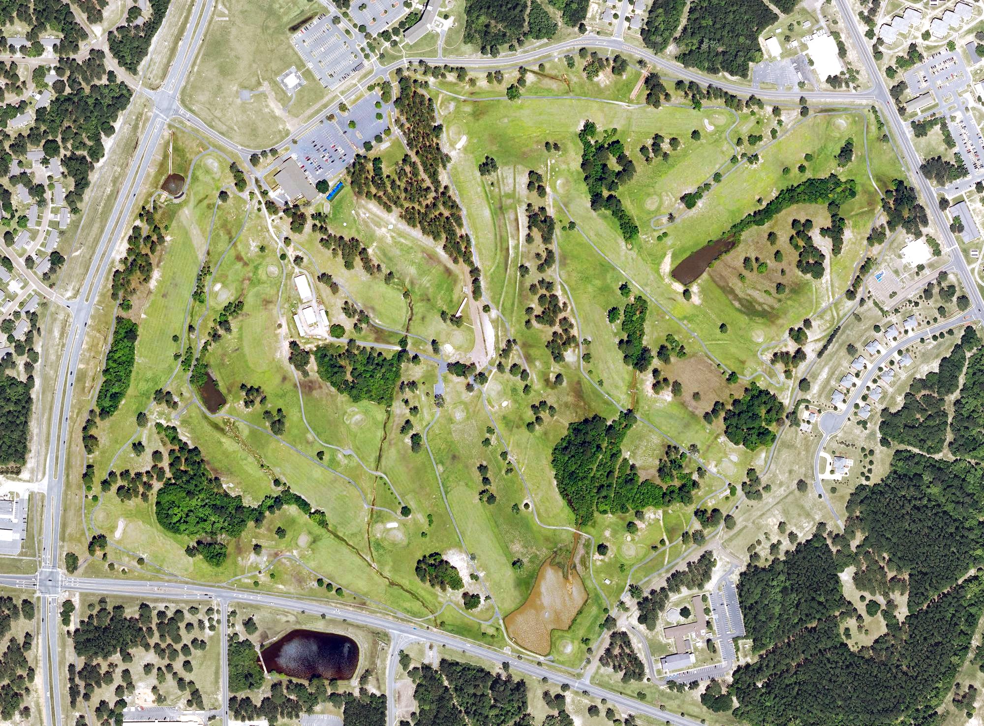 Aerial view of Warrior Hills Golf Course, LA