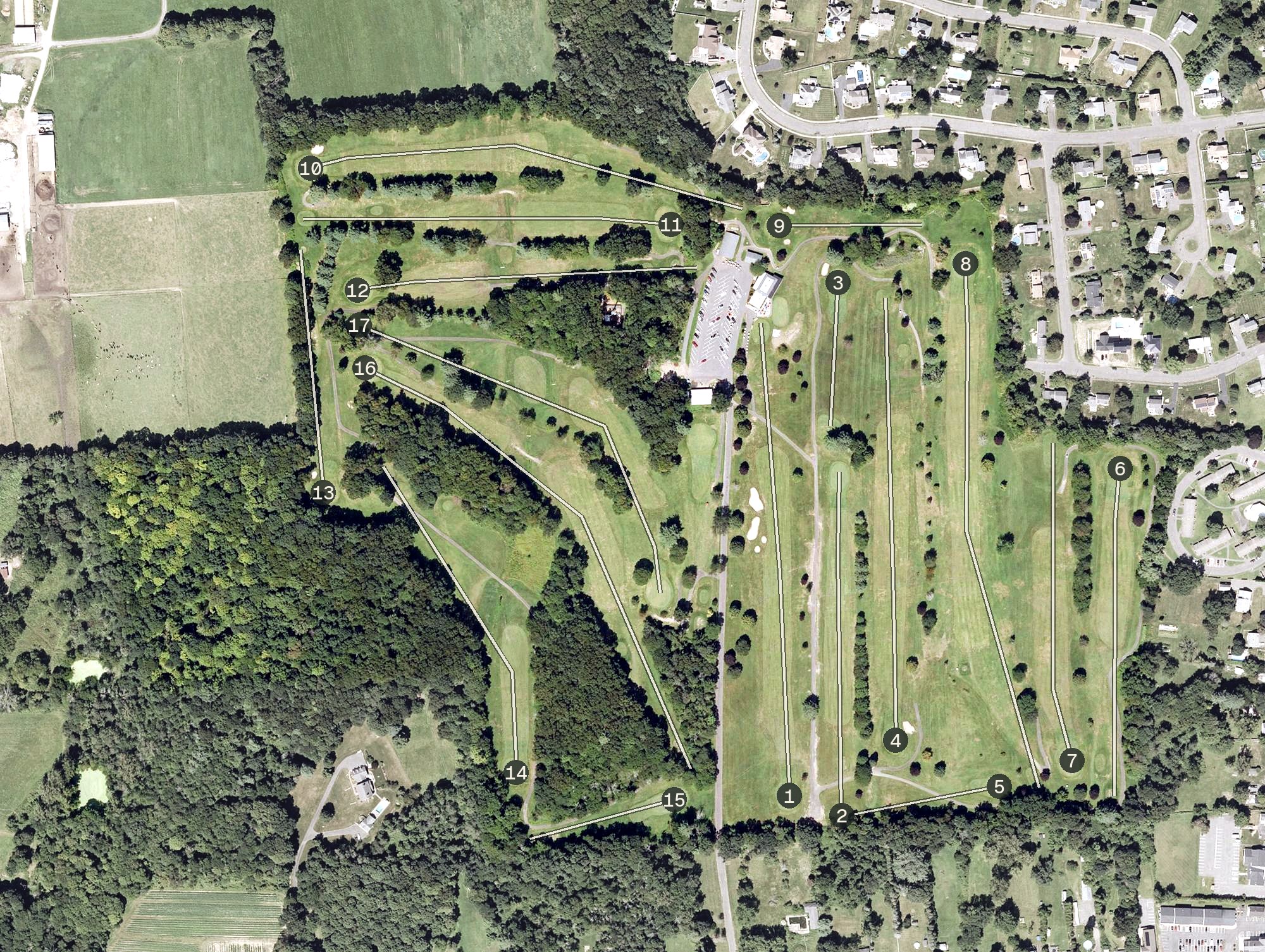 Aerial view of Agawam Municipal Golf Course, MA
