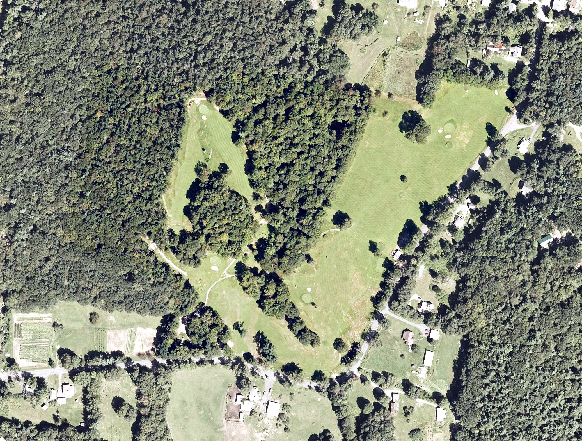 Aerial view of Ashfield Community Golf Course, MA