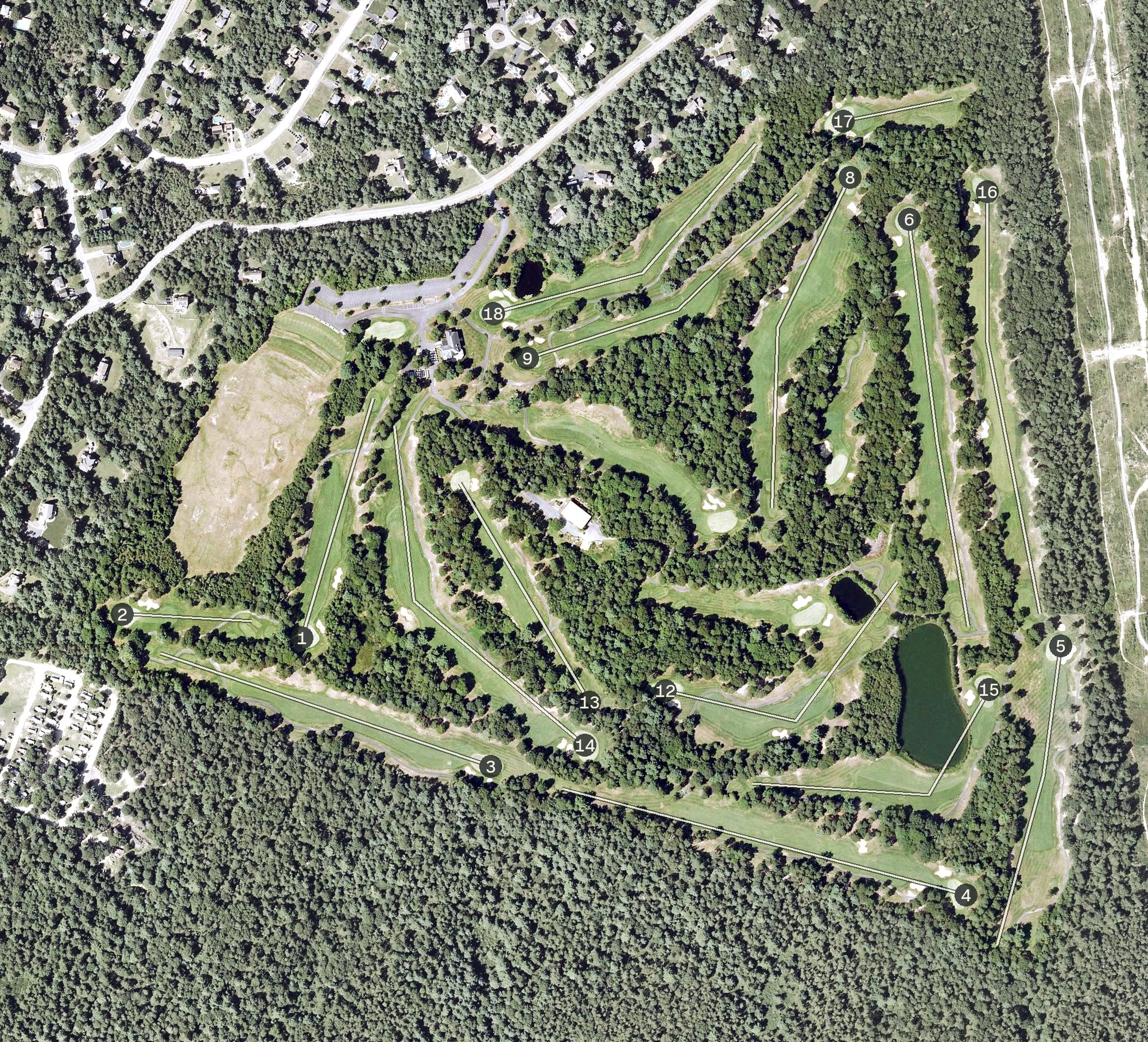 Aerial view of Atlantic Country Club, MA