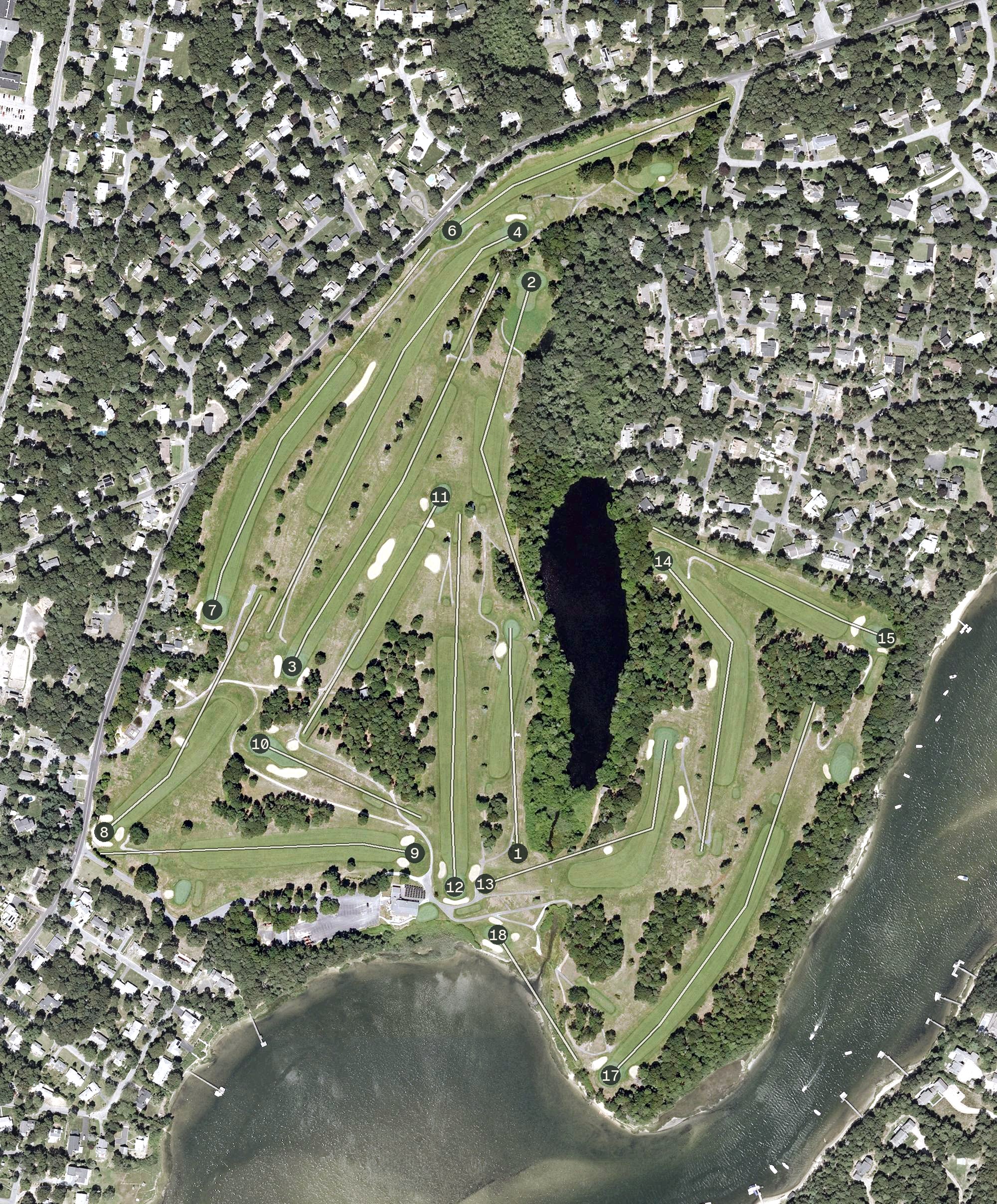 Aerial view of Bass River Golf Course, MA