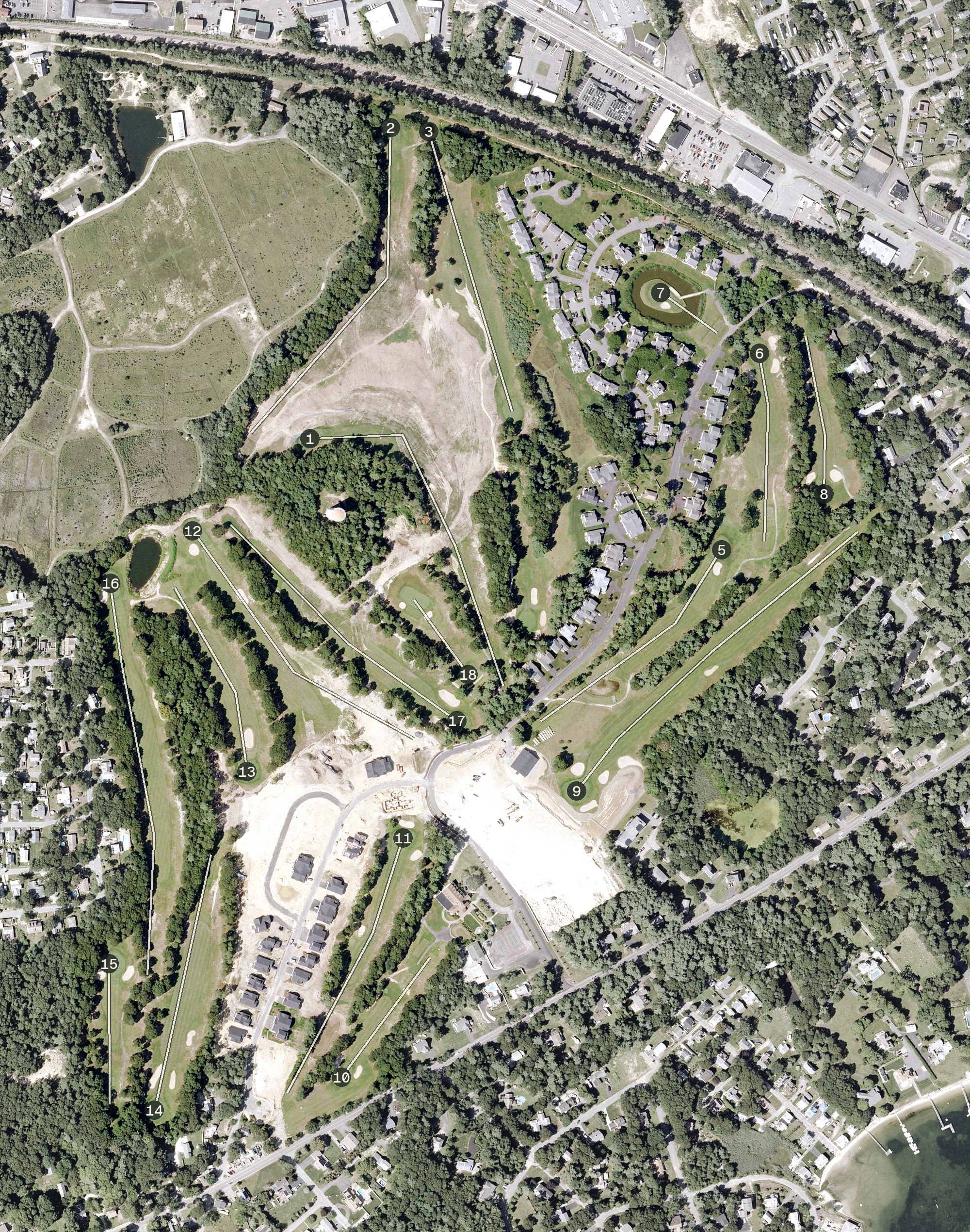 Aerial view of Bay Pointe, MA