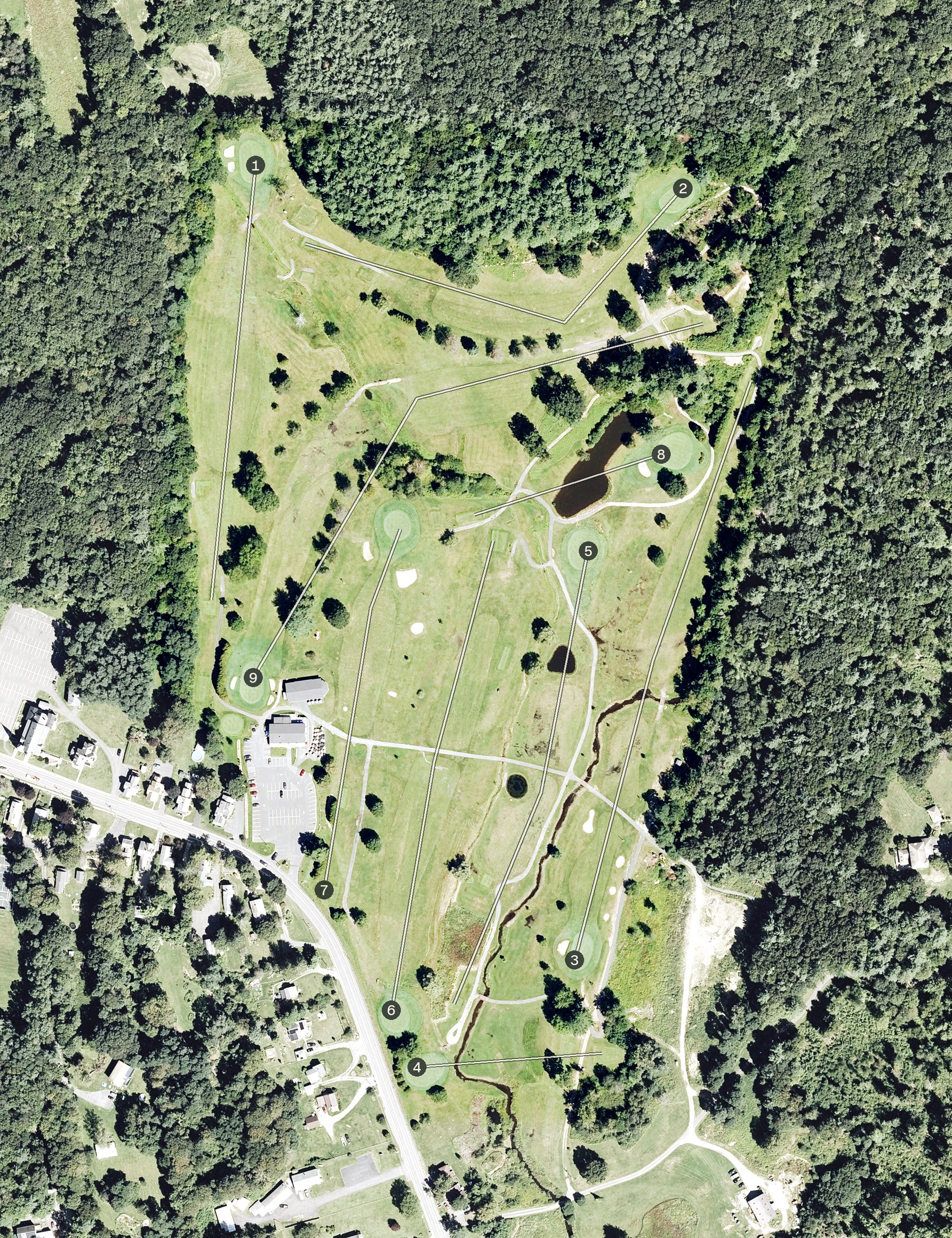 Aerial view of Beaver Brook Golf Course, MA