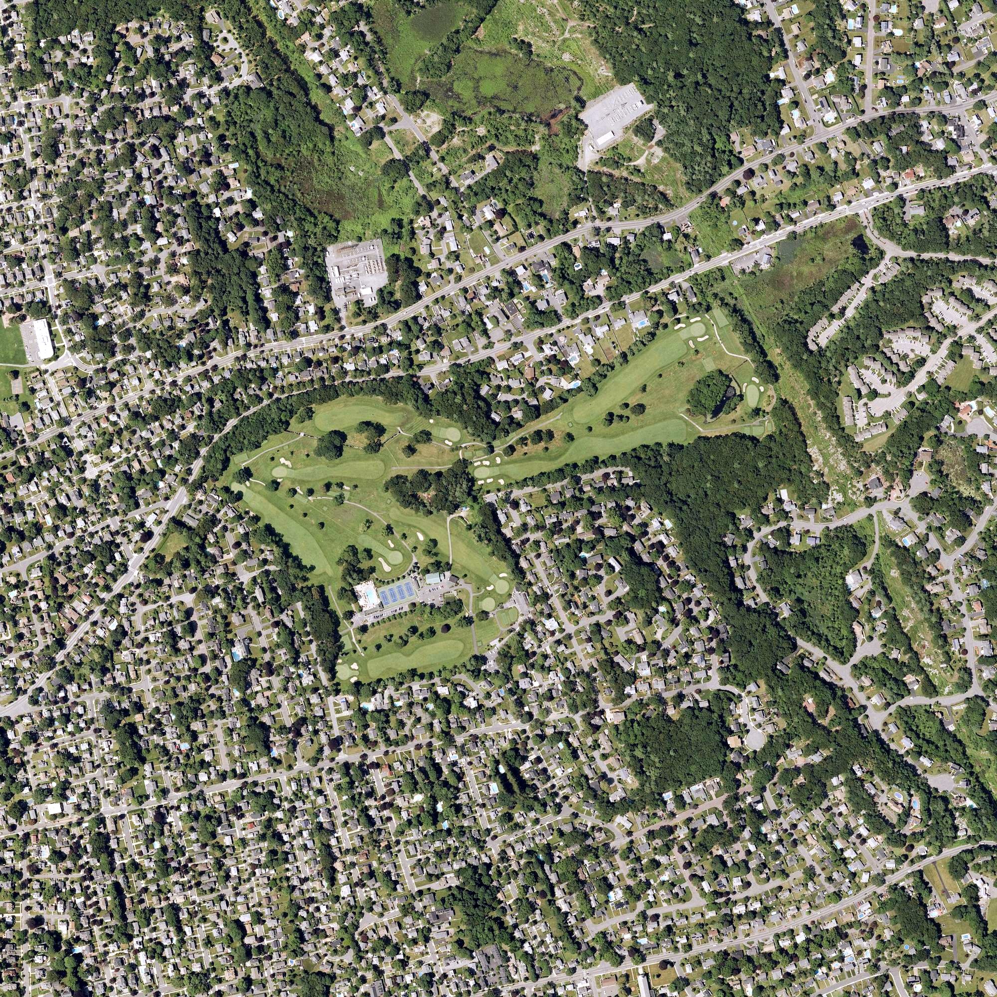 Aerial view of Bellevue Golf Club, MA