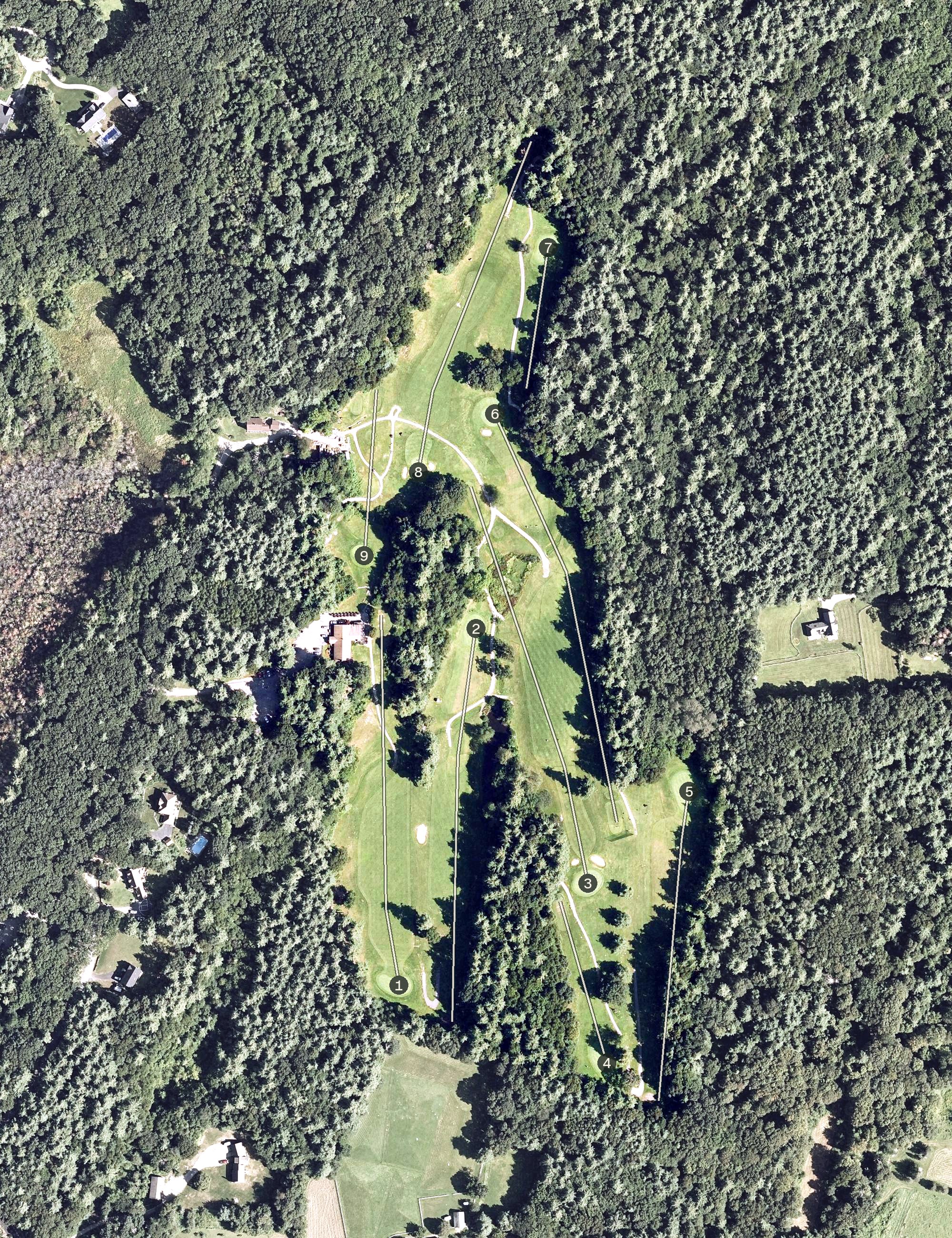 Aerial view of Berlin Country Club, MA