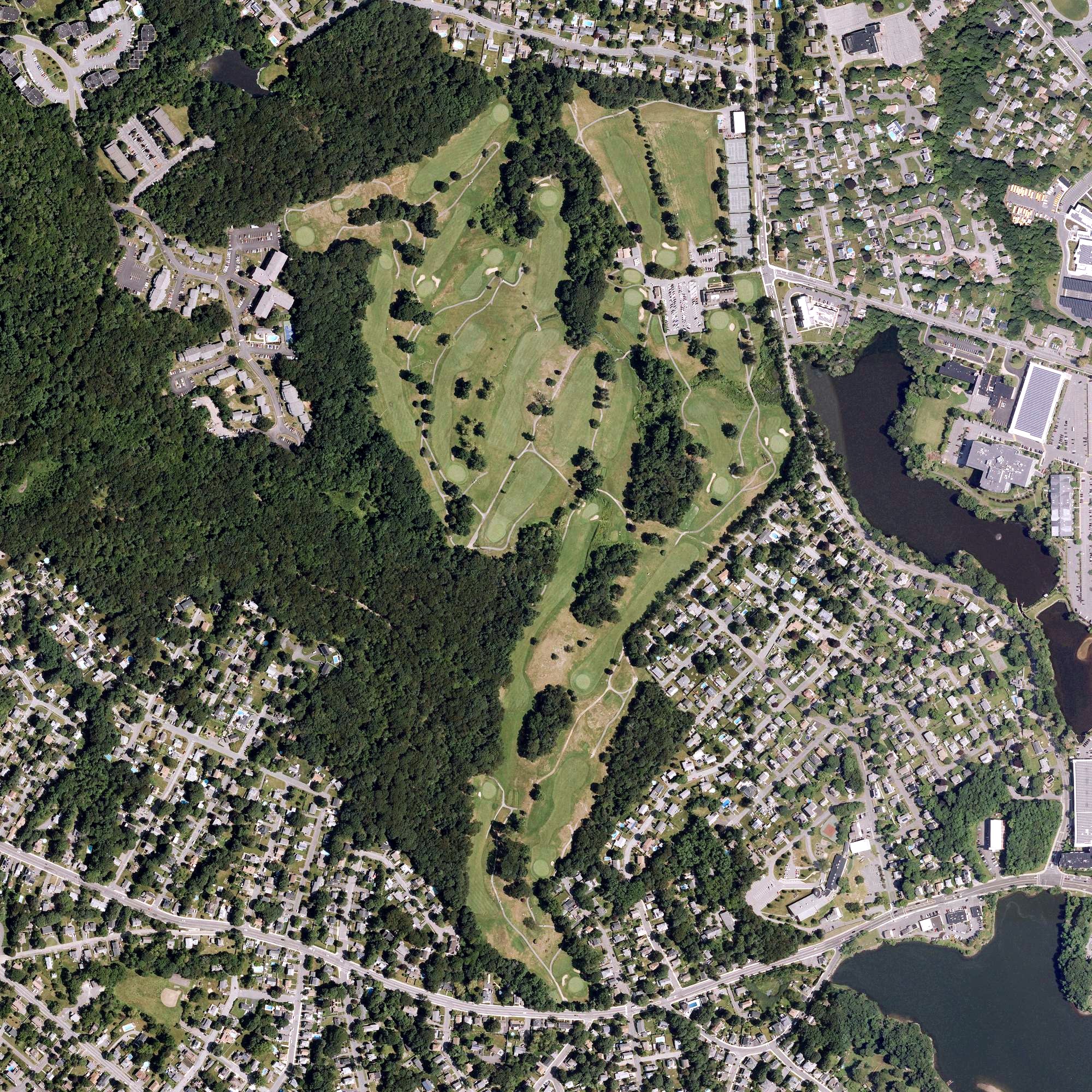 Aerial view of Beverly Golf & Tennis Club, MA