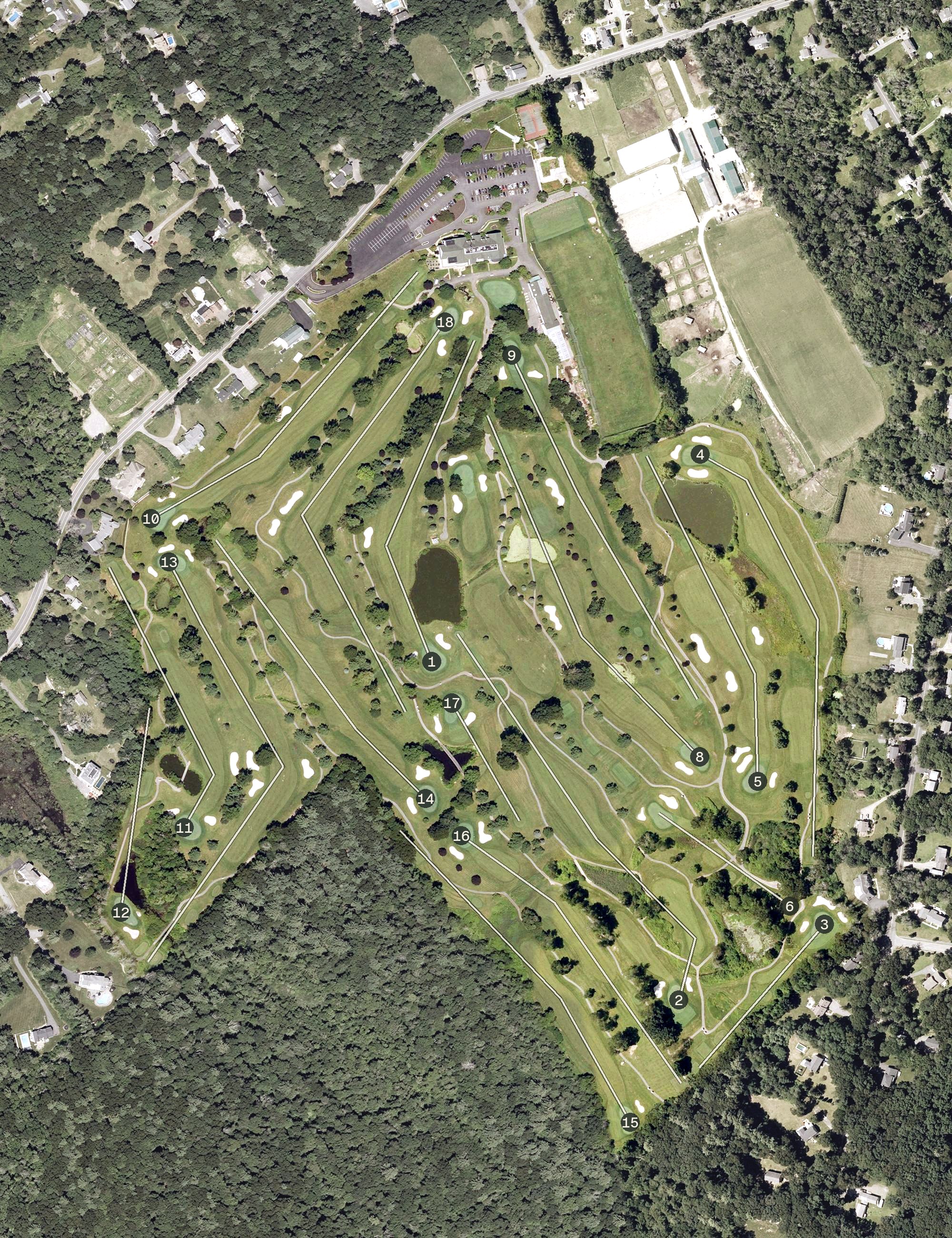 Aerial view of Black Swan Country Club, MA