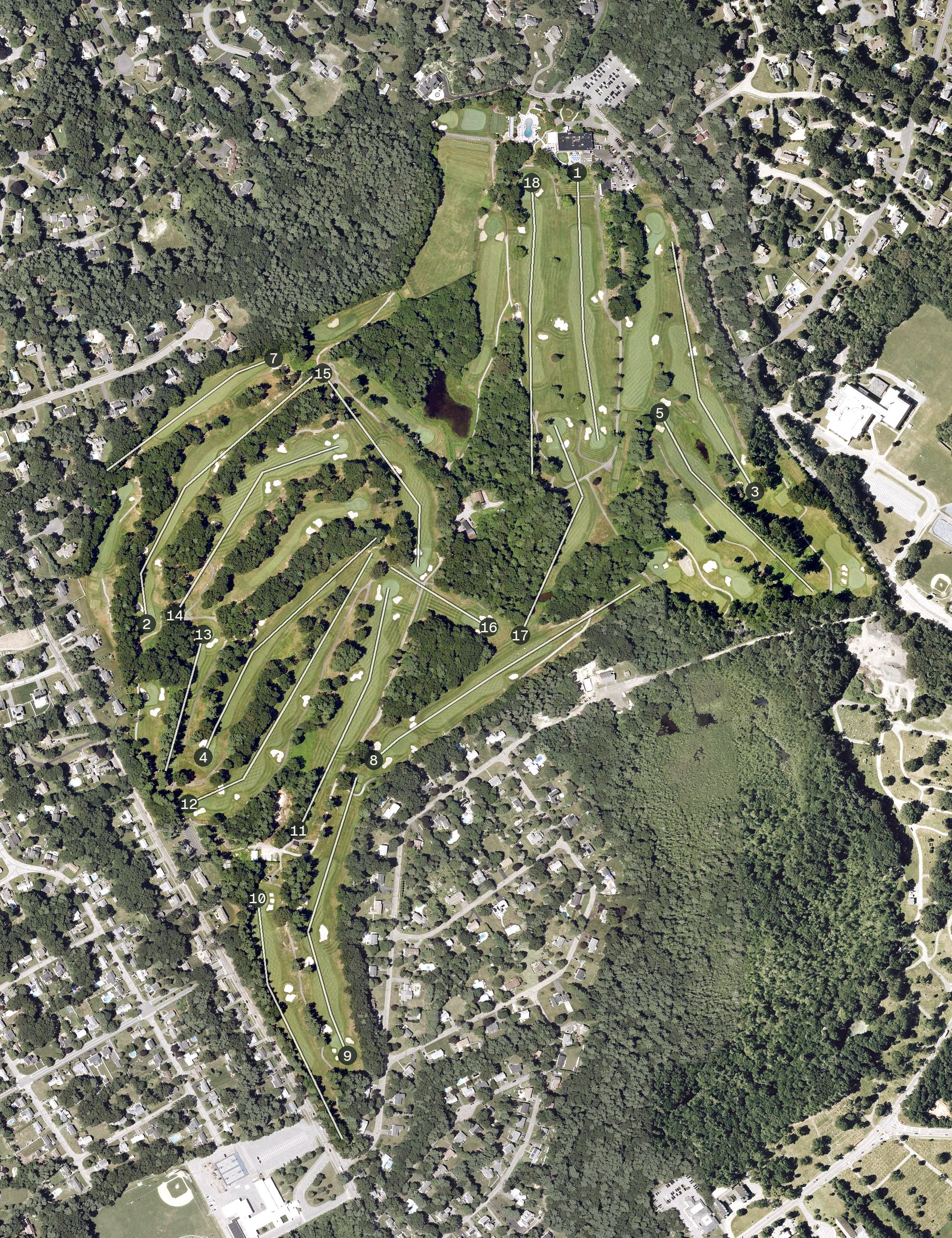 Aerial view of Blue Hill Country Club, MA