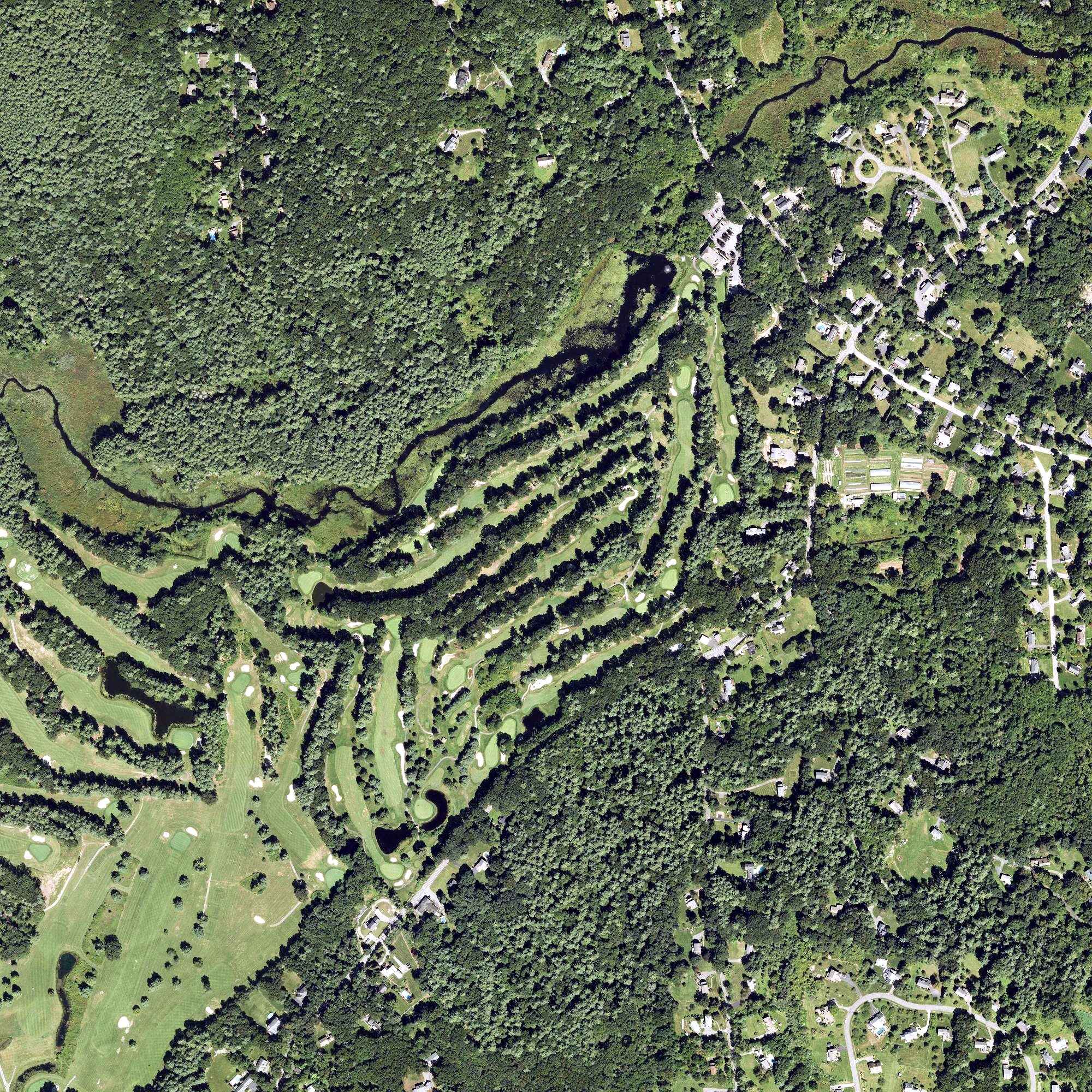 Aerial view of Butternut Farm Golf Club, MA