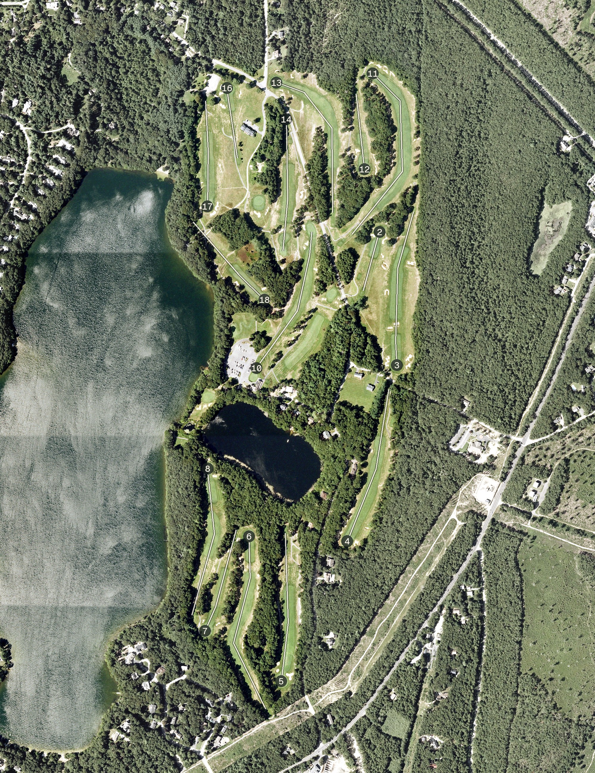 Aerial view of Cape Cod Country Club, MA