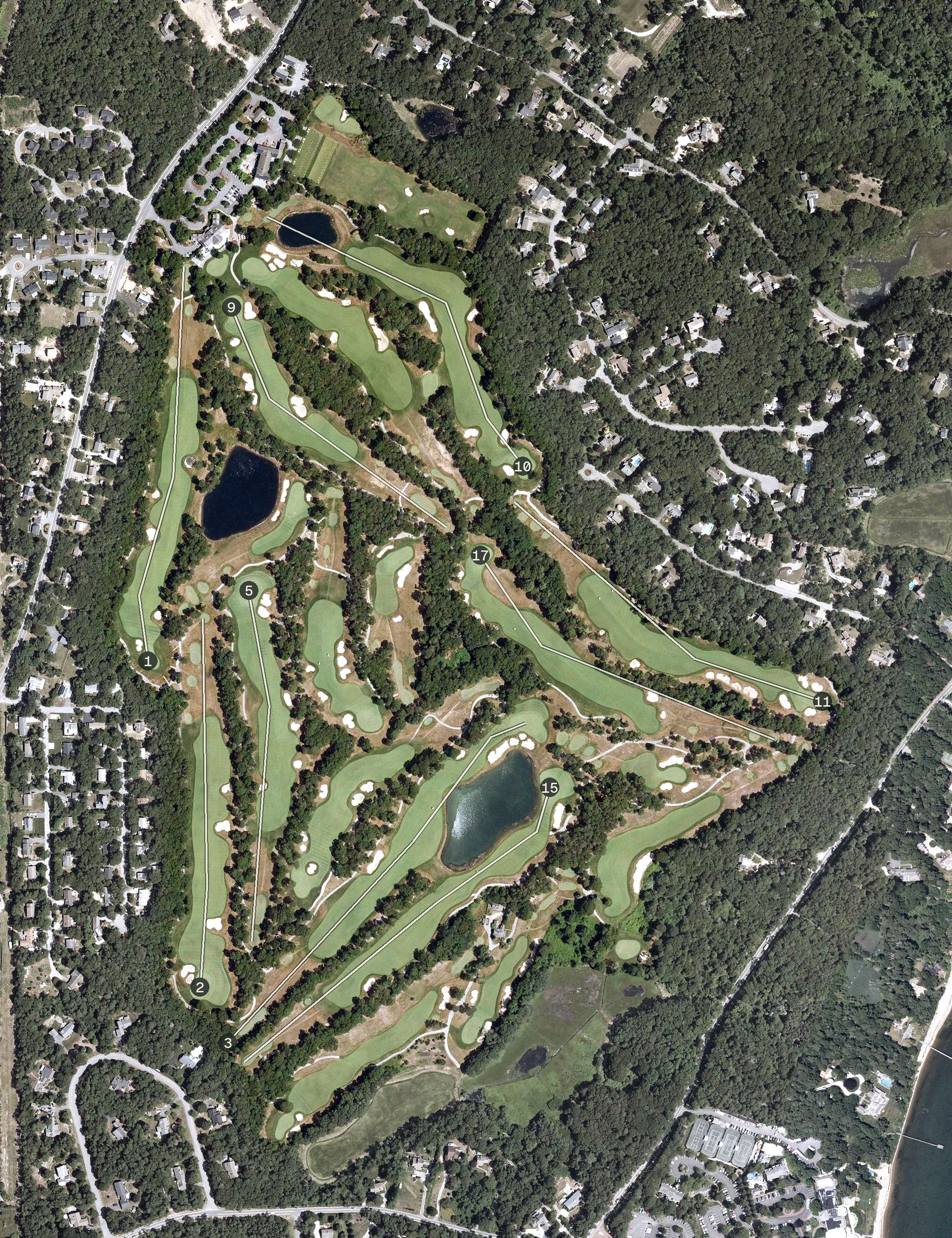 Aerial view of Cape Cod National Golf Club, MA